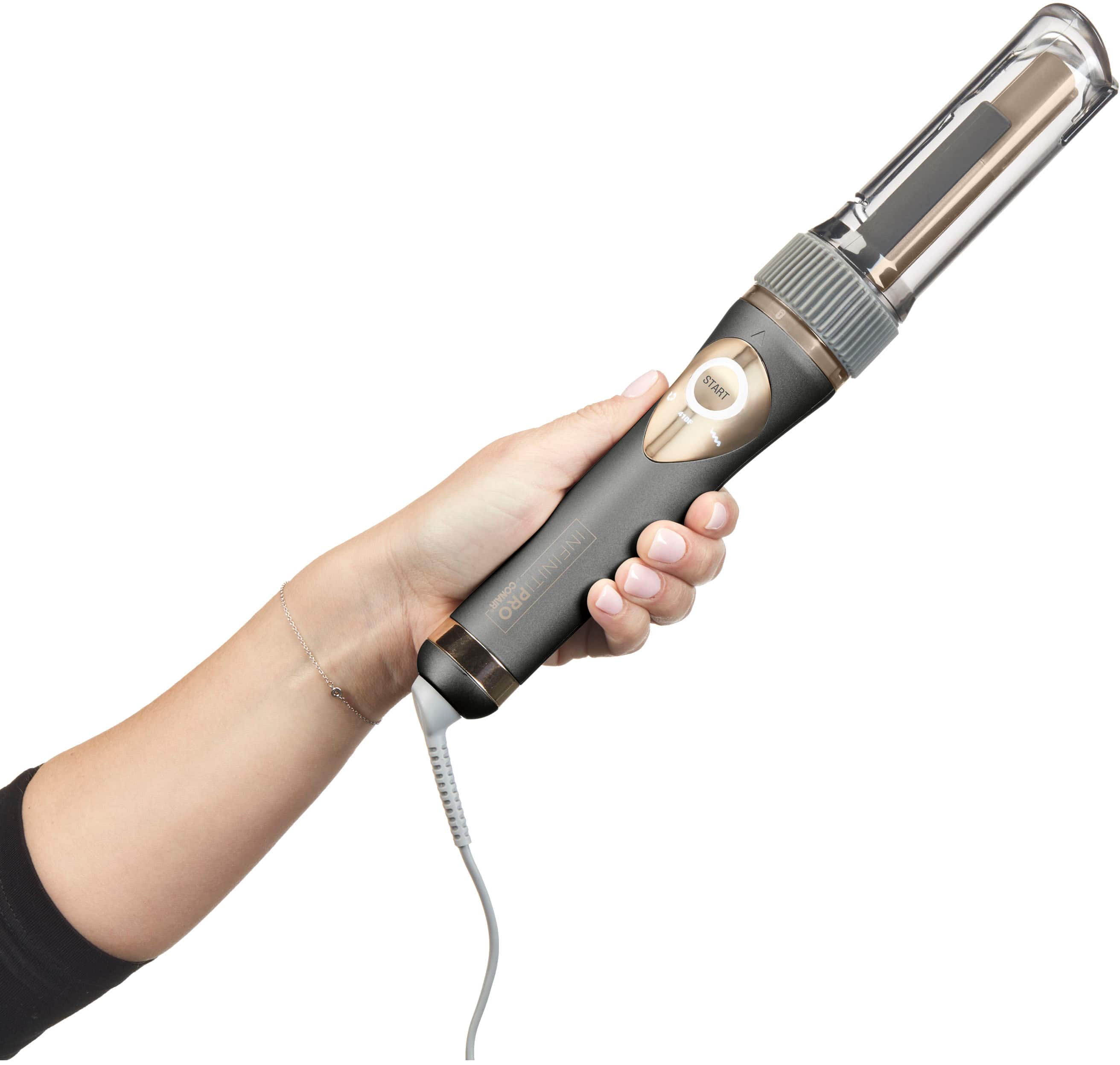 Conair - InfinitiPRO Curl Secret 2.0 Ceramic Curling Iron - Gray - Image 6