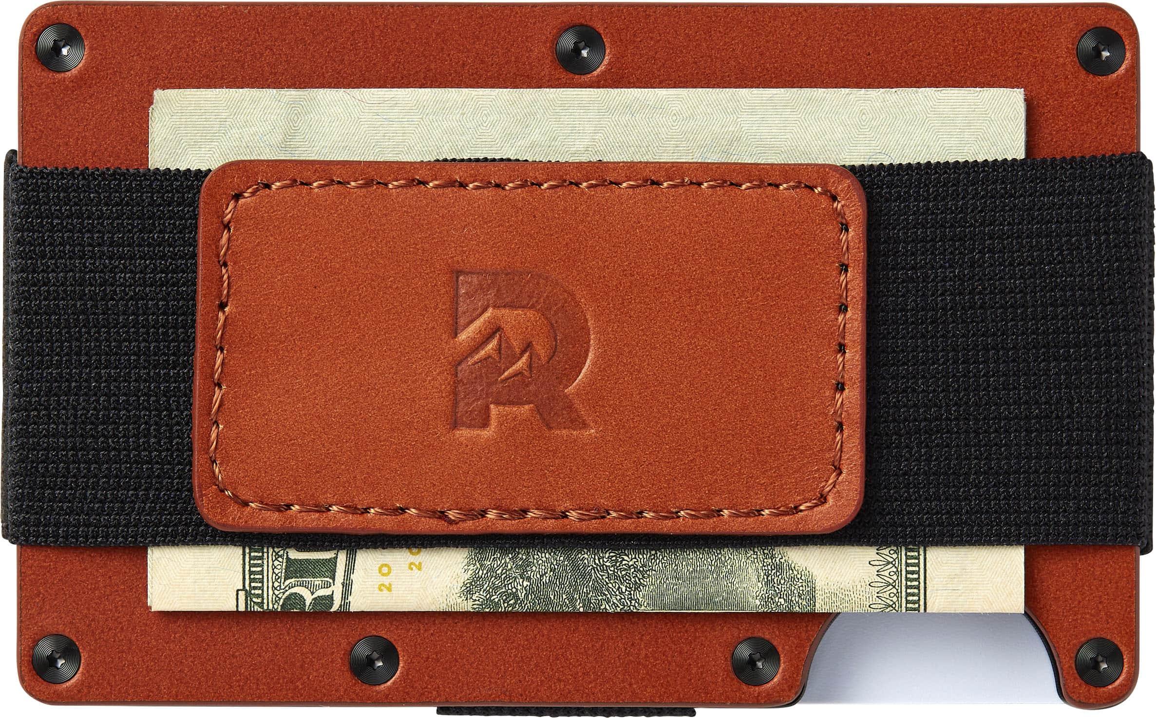 The Ridge Wallet - Leather Cash Strap - Tobacco Brown - Image 2