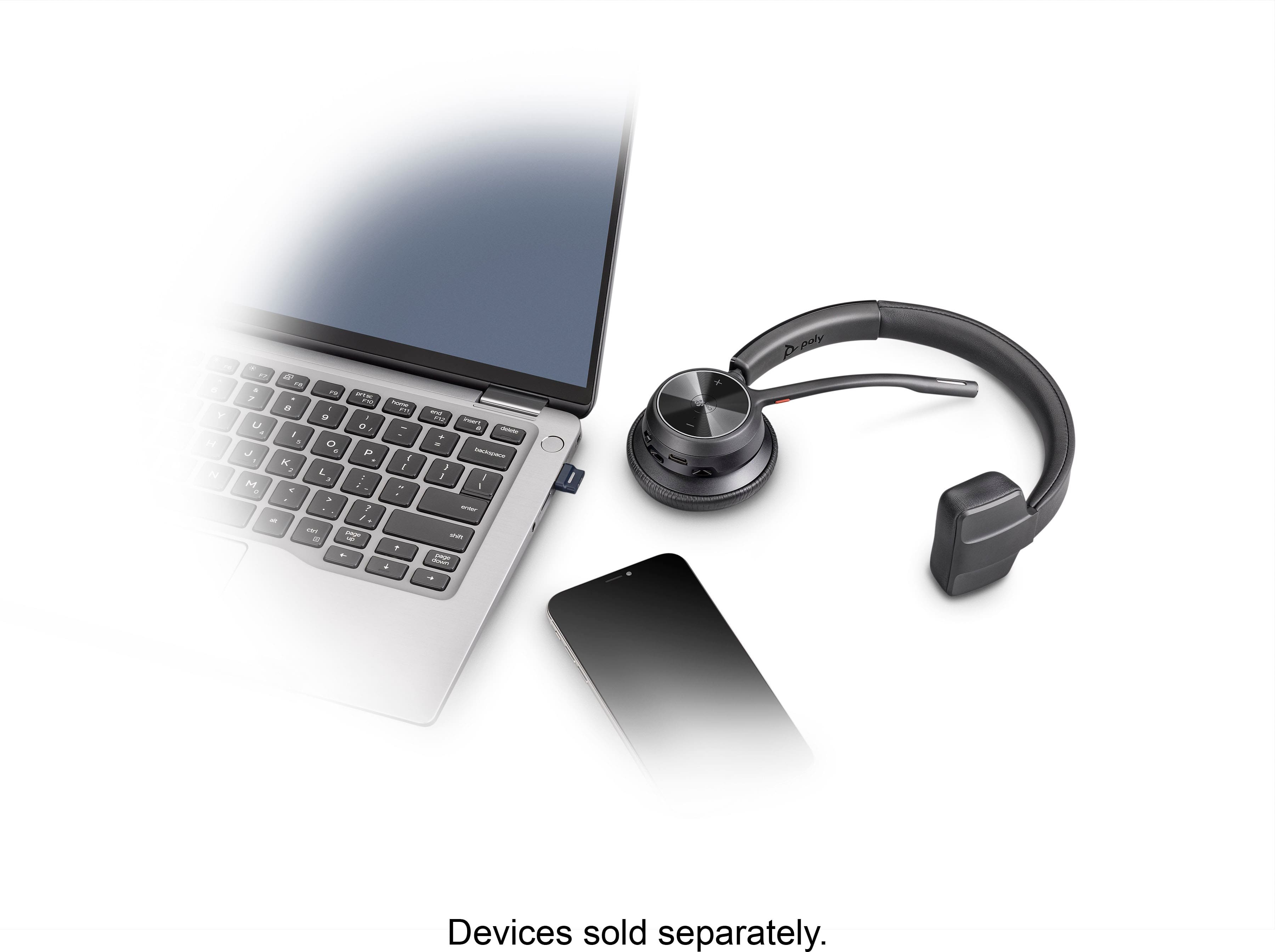 Poly - Voyager 4310 Wireless Noise Cancelling Single Ear Headset with mic - Black - Image 6