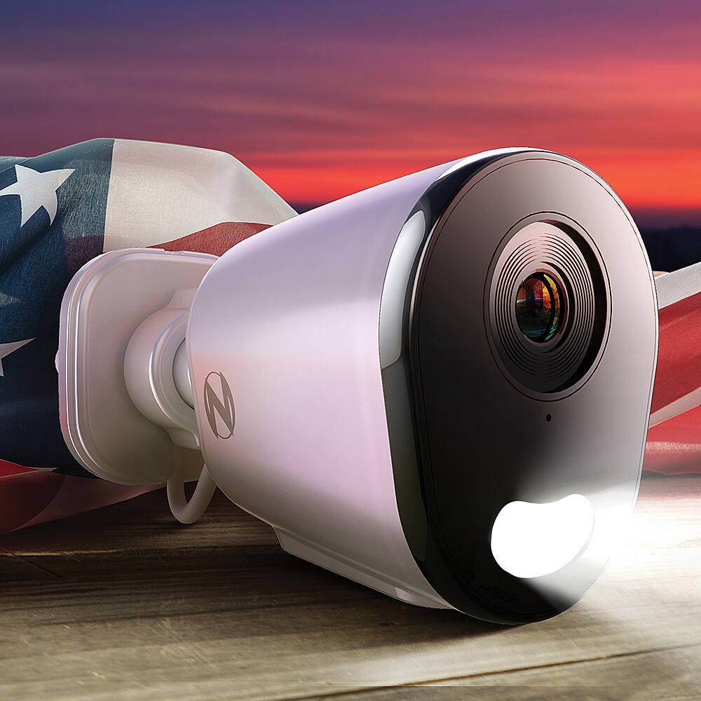 Night Owl - 2-Camera Indoor/Outdoor AC Powered Plug-In Wireless 4K Security Cameras with 2-Way Audio - White - Image 2