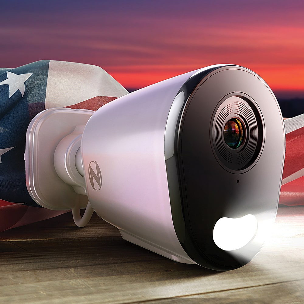 Night Owl - 2-Camera Indoor/Outdoor AC Powered Plug-In Wireless 2K Security Cameras with 2-Way Audio - White - Image 2