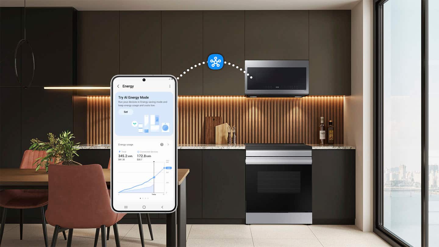 Samsung - 2.1 Cu. Ft. Over-the-Range Microwave with Sensor Cooking and Wi-Fi Connectivity - Stainless Steel - Image 10