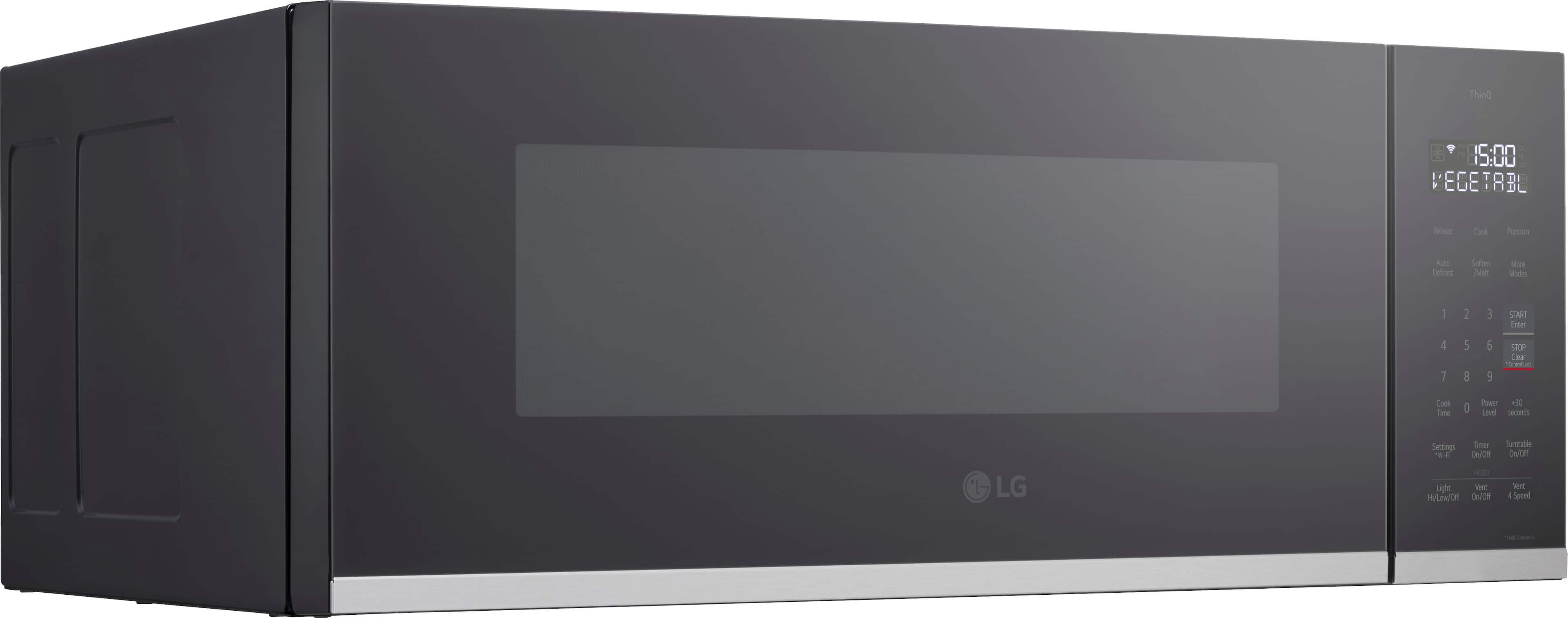 LG - 1.3 Cu. Ft. Low-Profile Over-The-Range Microwave with Zero Clearance Door - Black - Image 2