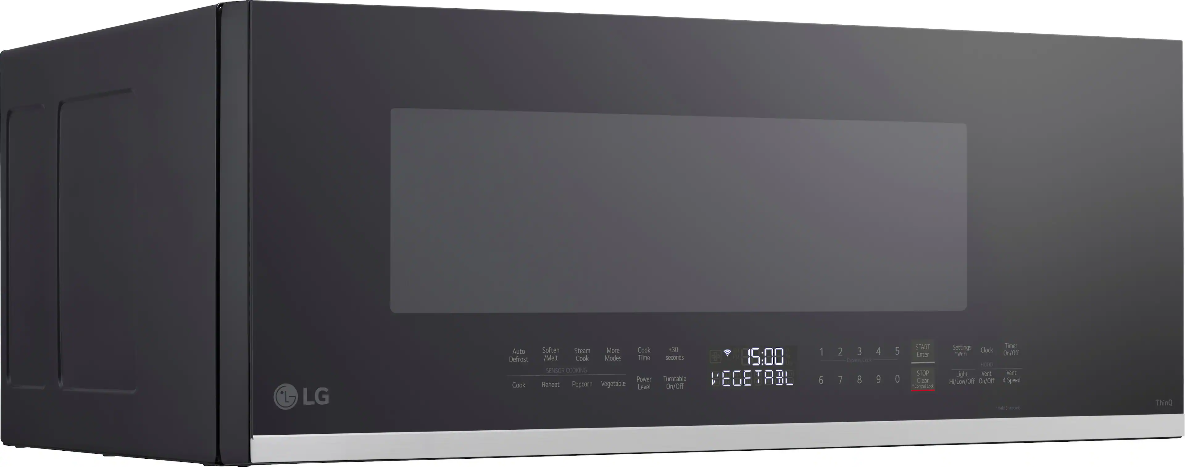 LG - 1.3 Cu. Ft. Low-Profile Over-The-Range Microwave with Sensor Cook and Zero Clearance Door - Black - Image 2