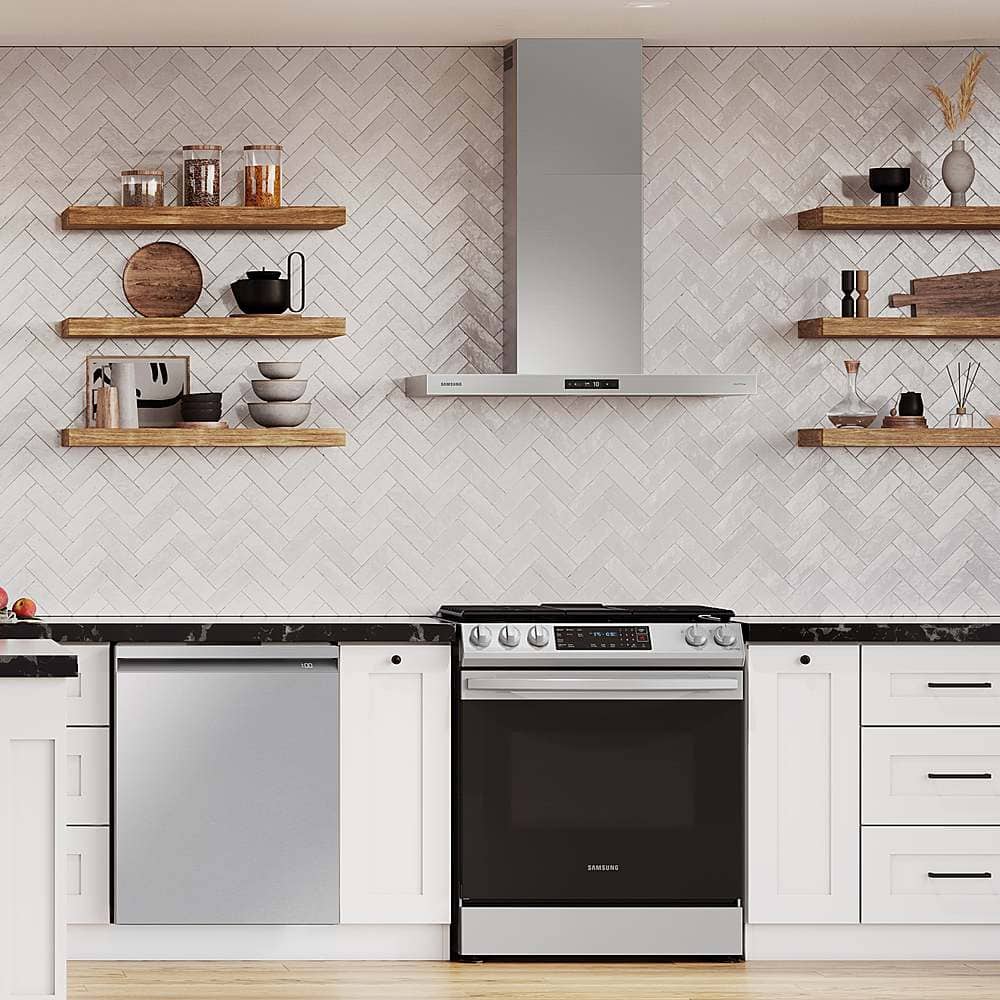 Samsung - Bespoke Chimney Hood Extension Kit for 30" and 36" Range Hoods - Stainless Steel - Image 2