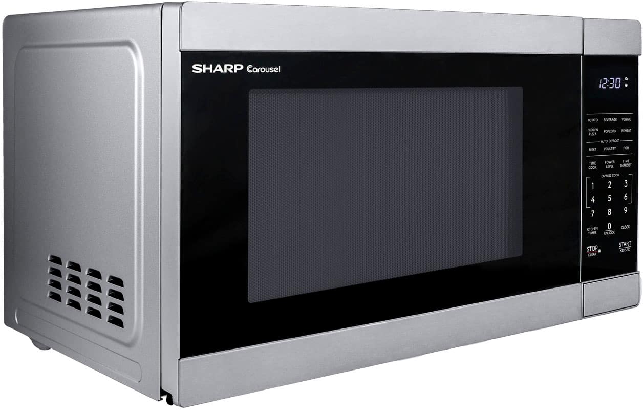 Sharp - 1.1 cu. ft. 1000W Countertop Microwave - Stainless - Image 2