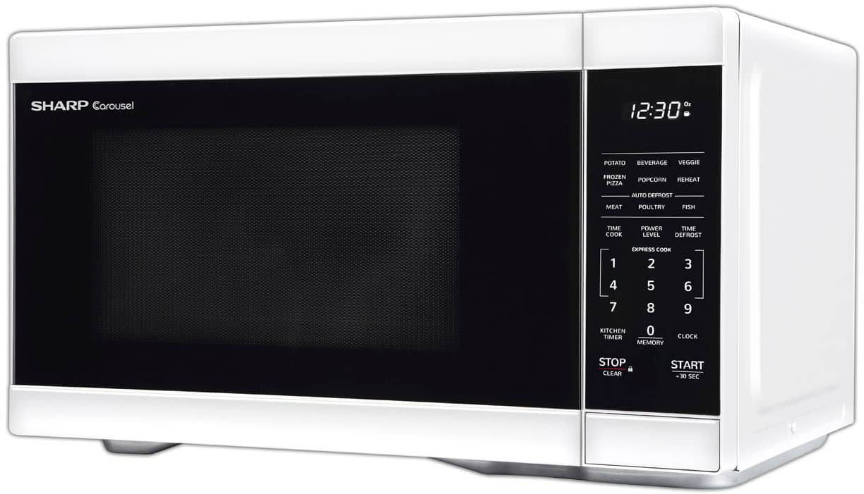 Sharp - 1.1 cu. ft. 1000W Countertop Microwave - White - Image 2