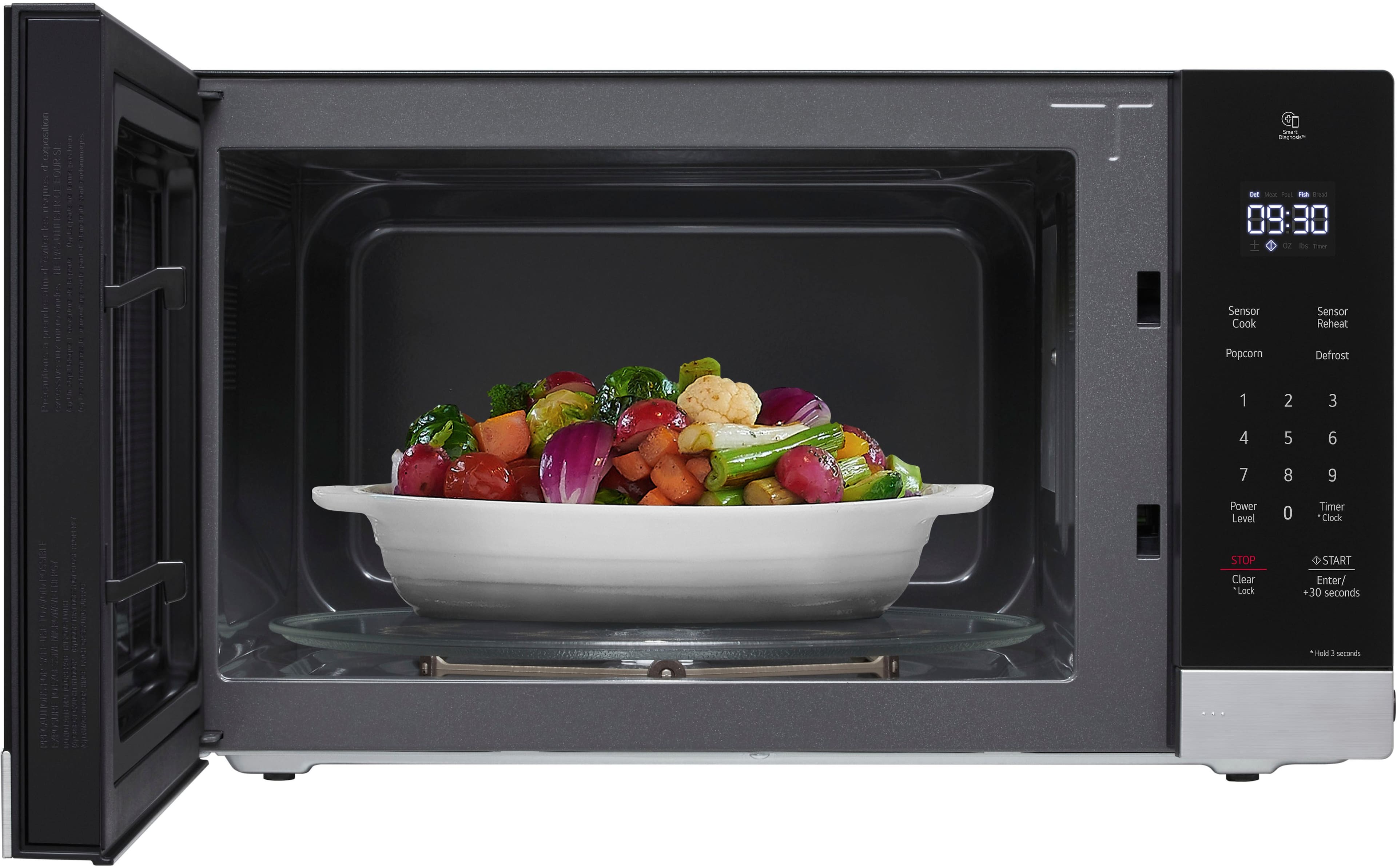 LG - 1.5 Cu. Ft. Countertop Microwave with Sensor Cooking and Smart Inverter - Stainless Steel - Image 6