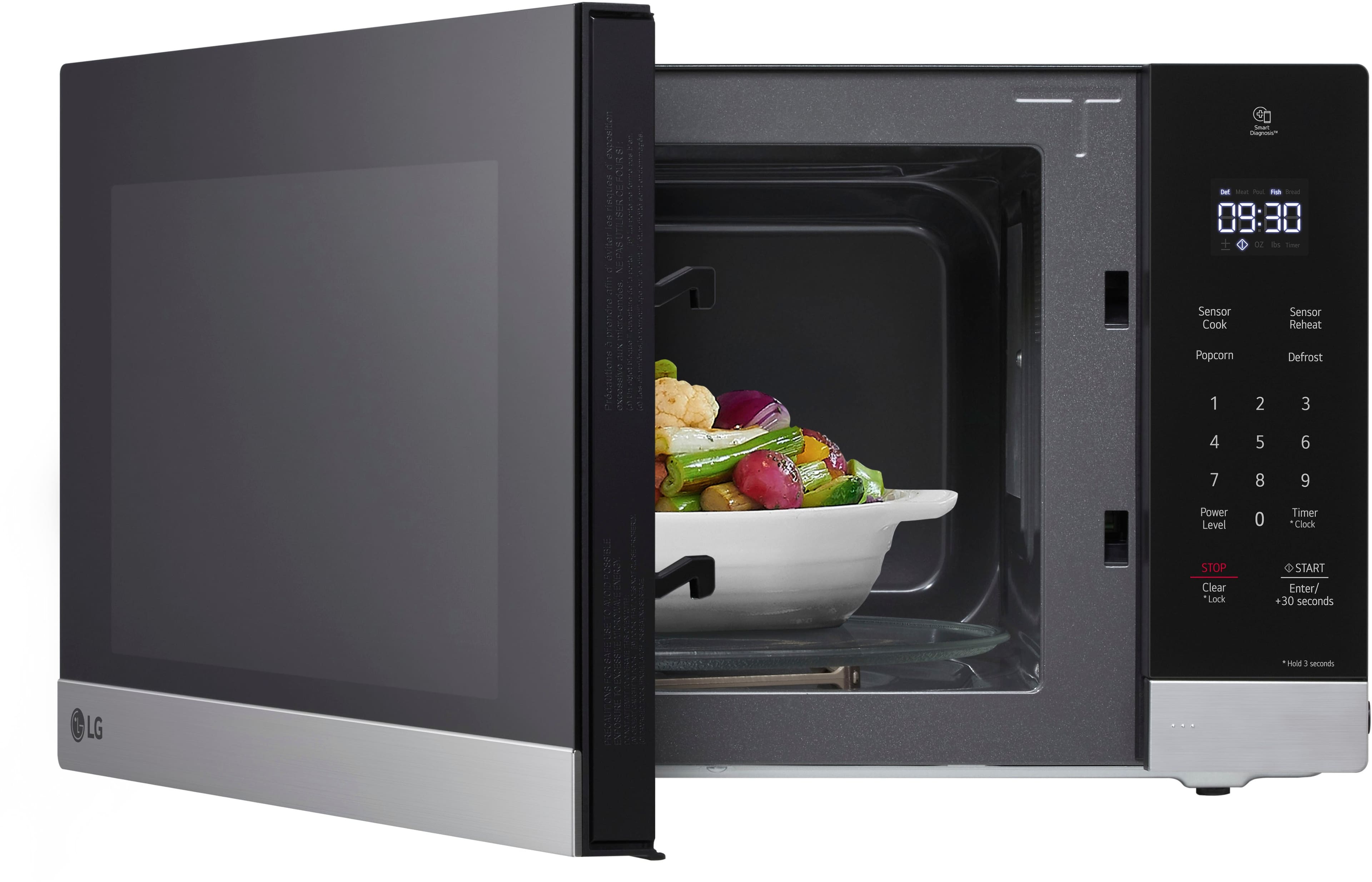 LG - 1.5 Cu. Ft. Countertop Microwave with Sensor Cooking and Smart Inverter - Stainless Steel - Image 9