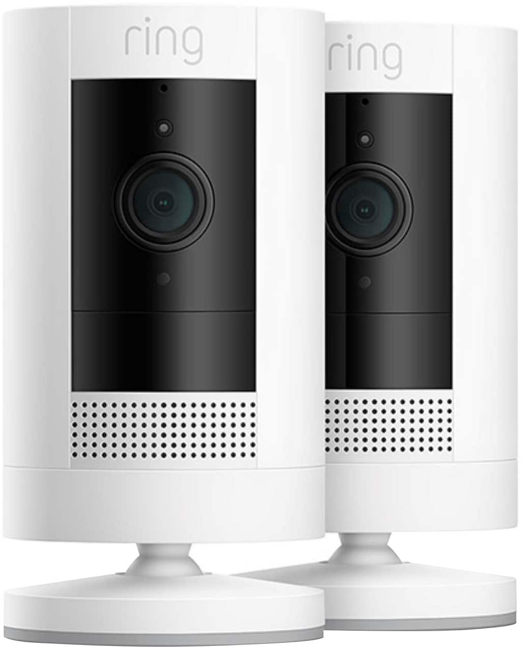 Ring - 2-Pack Outdoor Cam (Stick Up Cam) Indoor/Outdoor Wire Free 1080p Security Camera - White