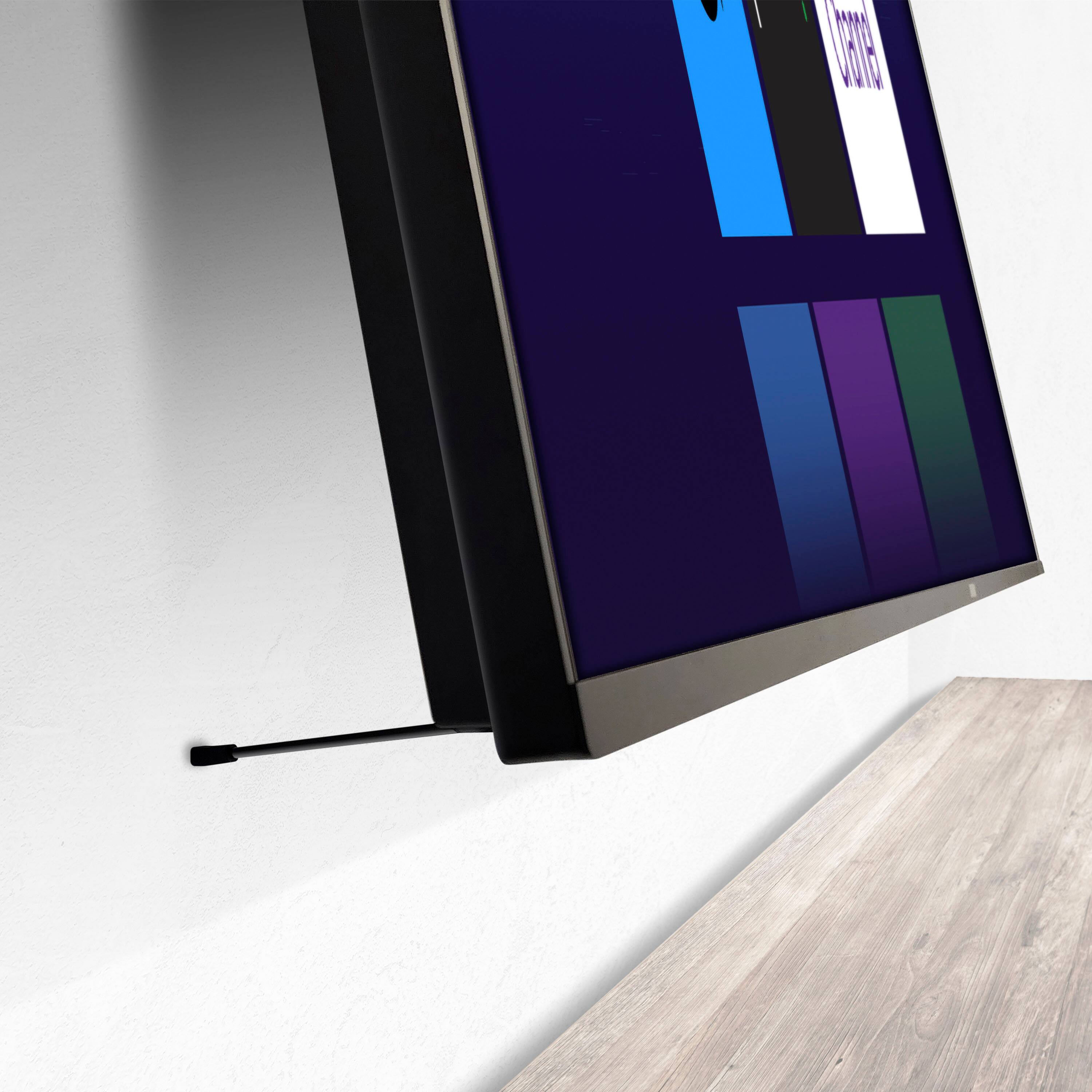 Roku - Wall Mount Kit for 65” Pro Series TV - Ultra-Slim with Minimalist, Flat Design - Hinged Mount for Easy Access to Cables - Black - Image 4