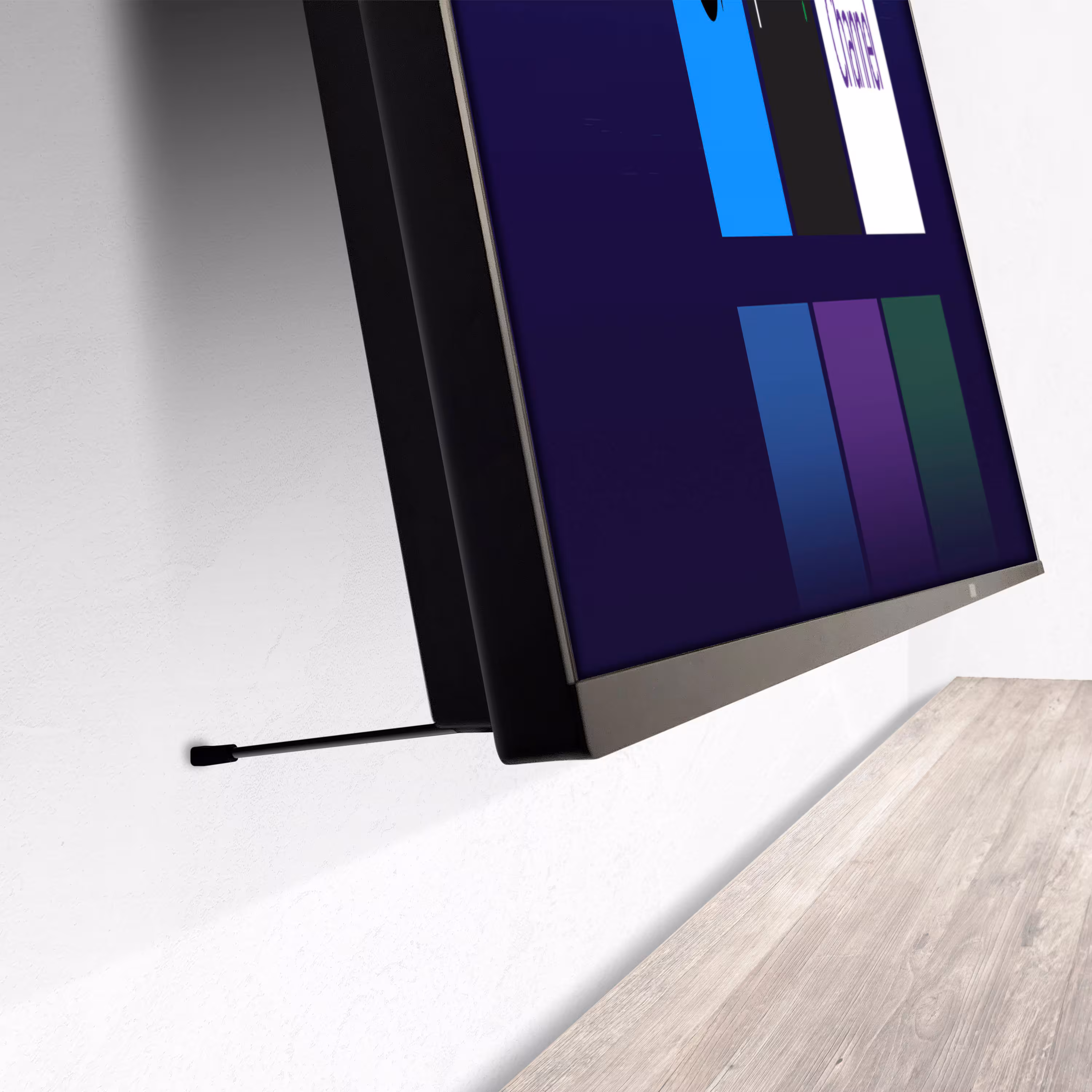 Roku - Wall Mount Kit for 55” Pro Series TV - Ultra-Slim with Minimalist, Flat Design - Hinged Mount for Easy Access to Cables - Black - Image 4