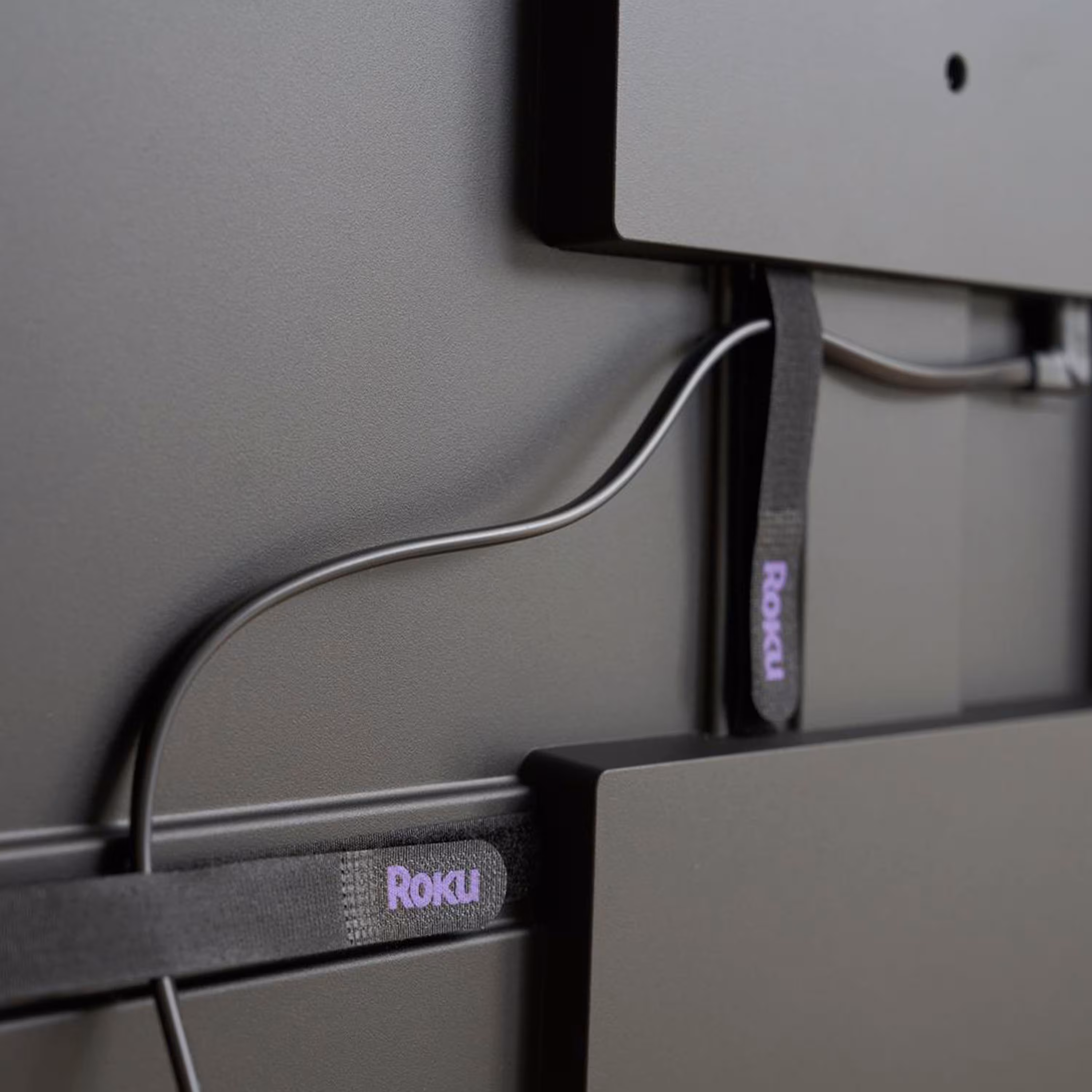 Roku - Wall Mount Kit for 55” Pro Series TV - Ultra-Slim with Minimalist, Flat Design - Hinged Mount for Easy Access to Cables - Black - Image 3