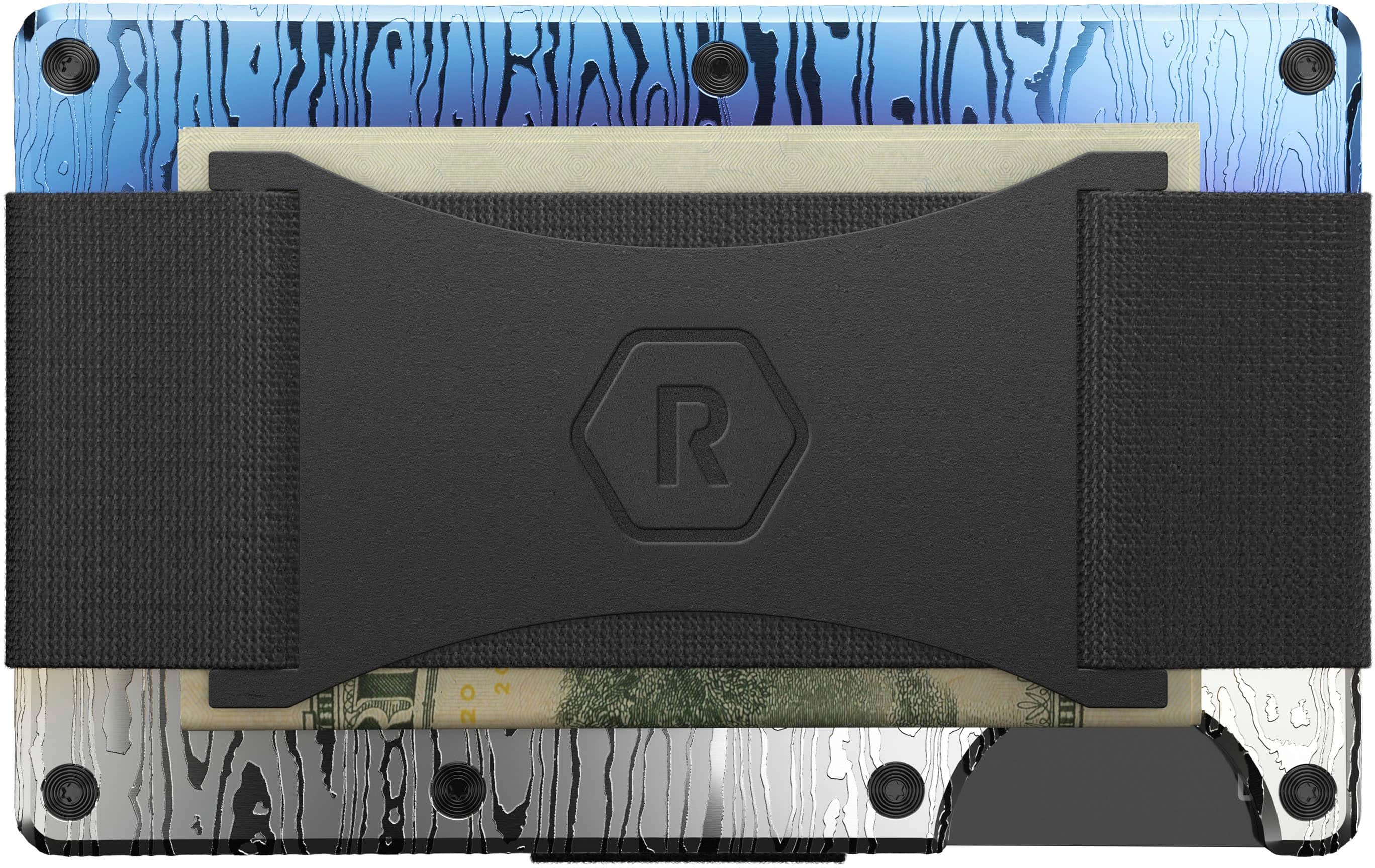 The Ridge Wallet - Cash Strap with Money Clip - Burnt Damascus - Image 2