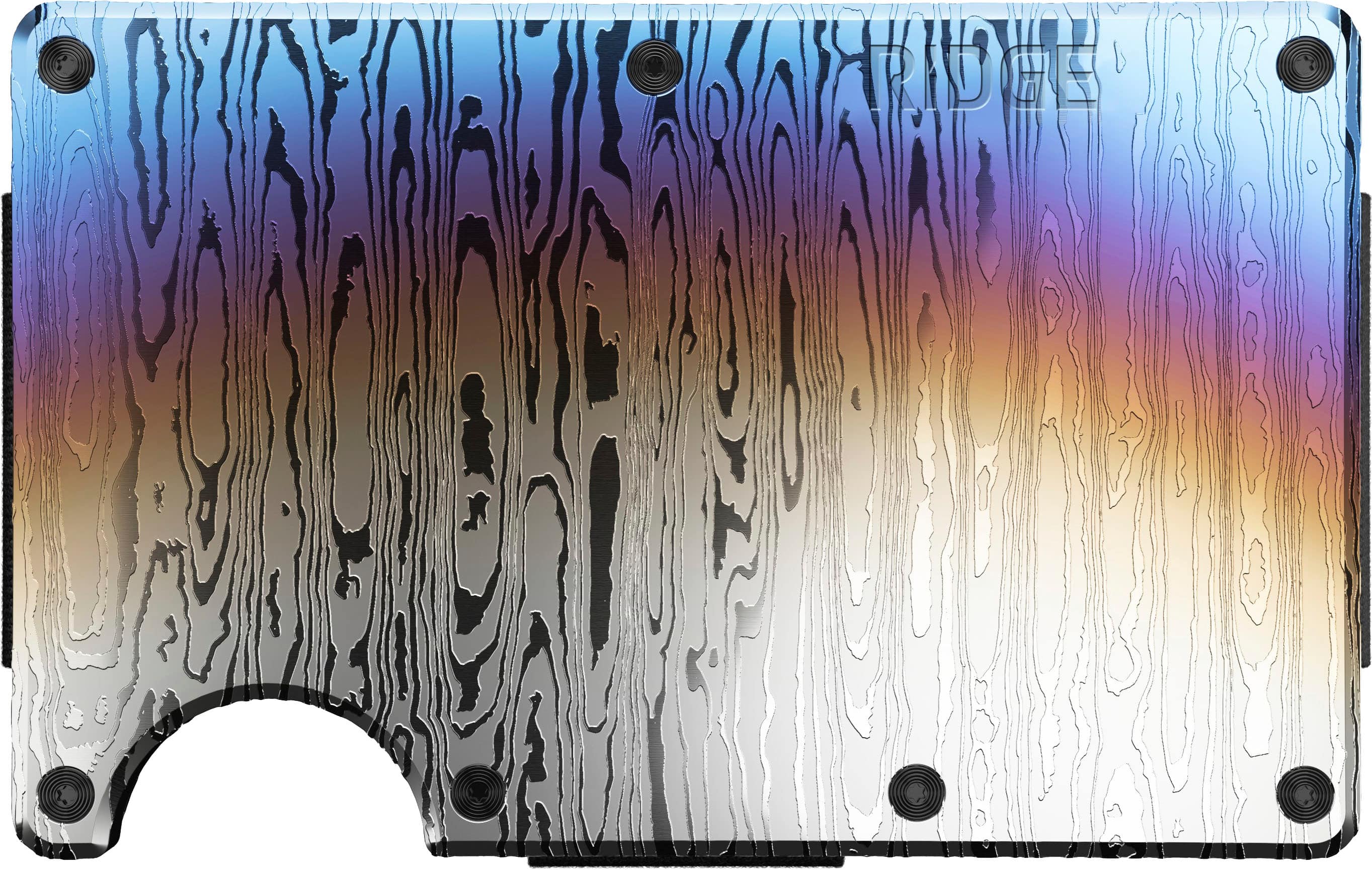 The Ridge Wallet - Cash Strap with Money Clip - Burnt Damascus