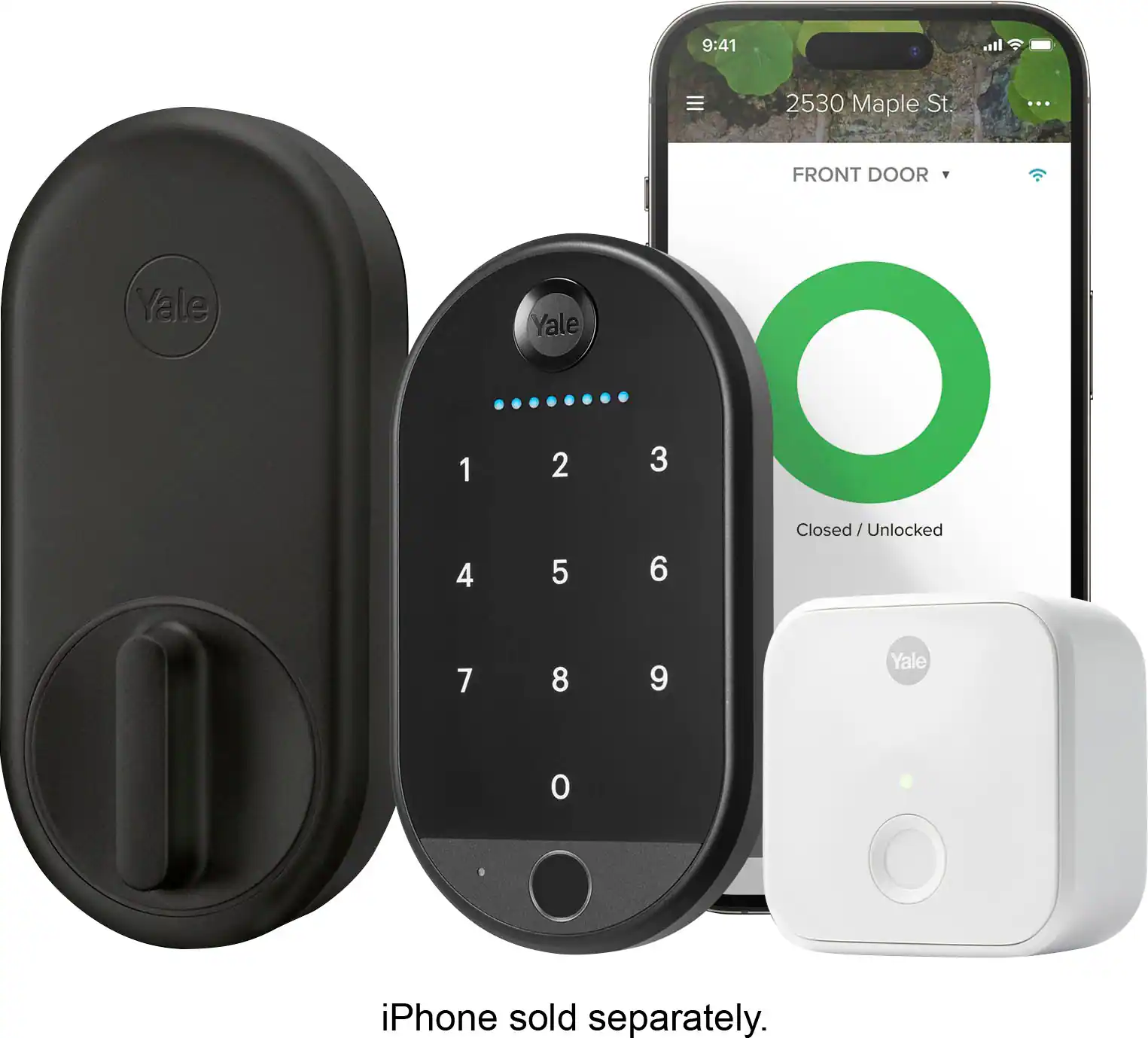 Yale - Approach -Apartment Smart Lock Wi-Fi Deadbolt with Keypad Access - Black Suede - Image 2