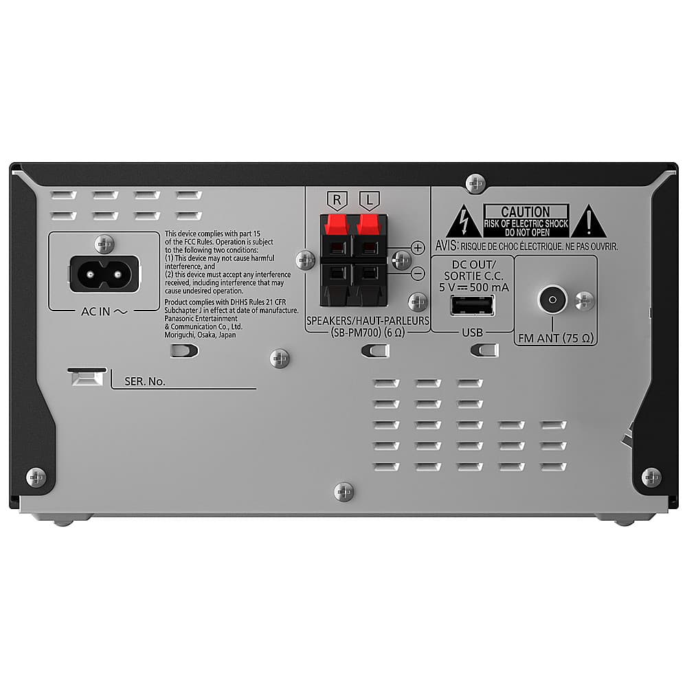 Panasonic - Stereo System with CD, Bluetooth and Radio, 80W - Black - Image 2