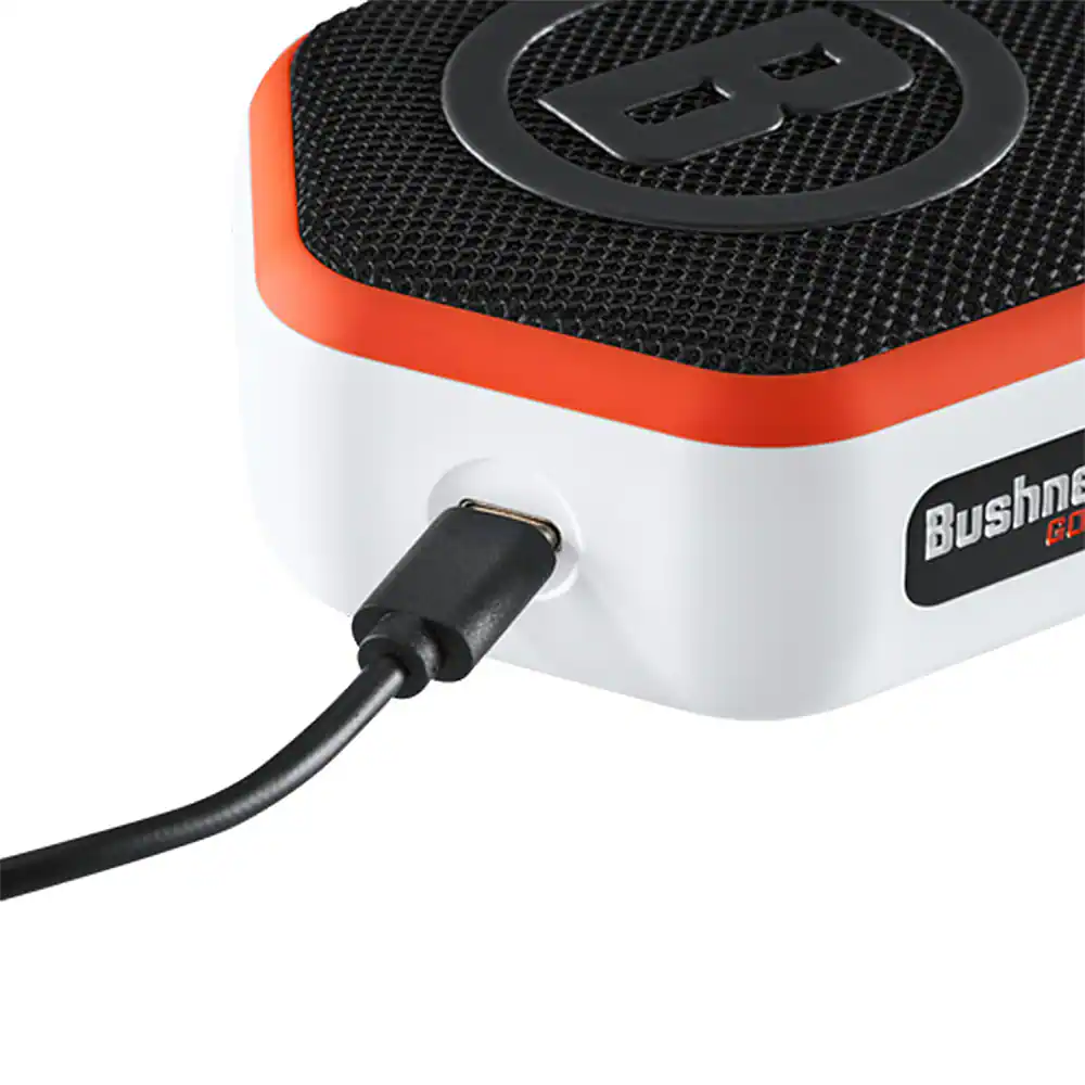 Bushnell - Wingman Mini 4" Golf GPS Bluetooth Speaker - Orange/White - Image 2