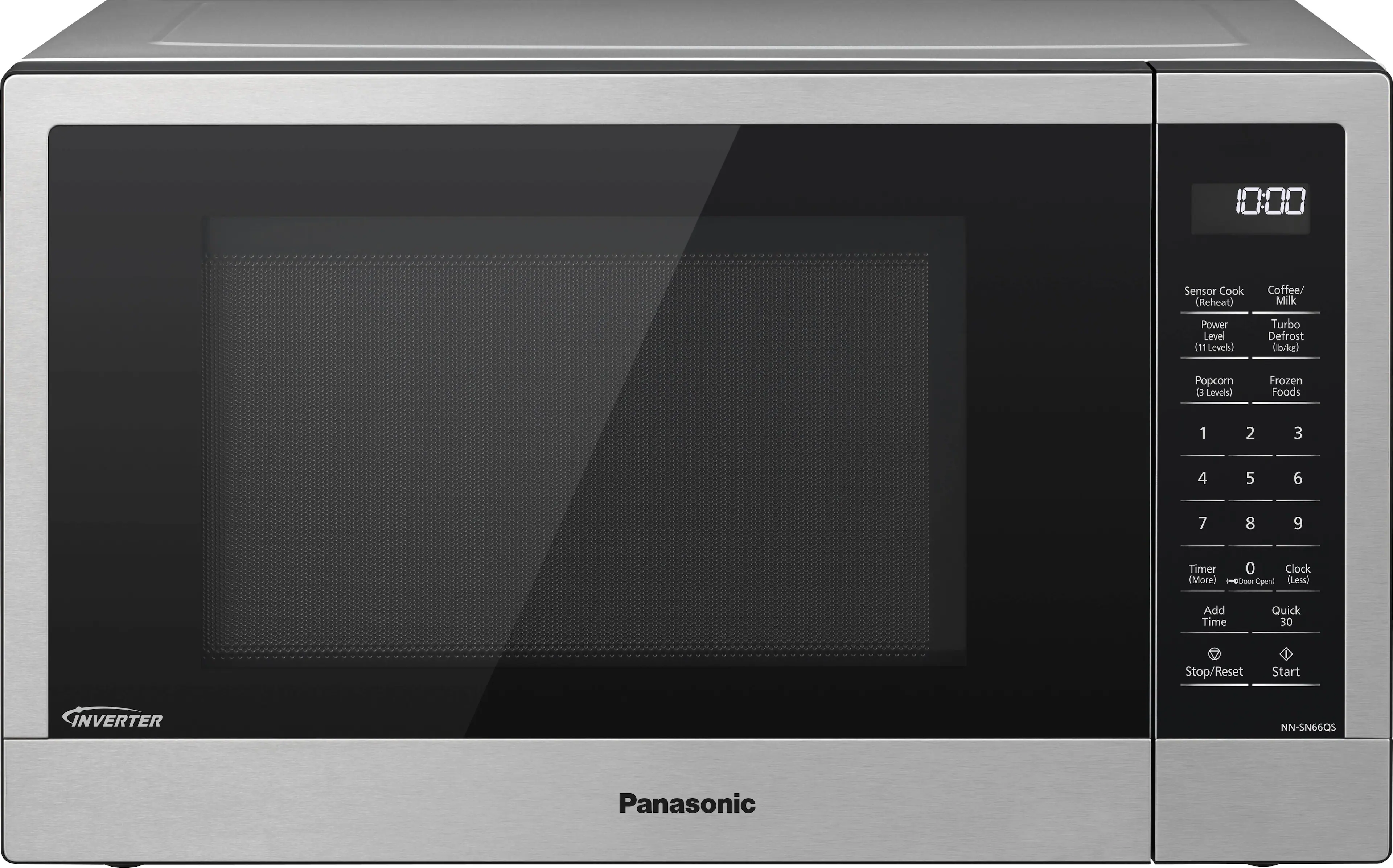 Panasonic - 1.2 Cu. Ft. 1200-Watt Countertop Microwave Oven with Inverter Technology - Stainless steel