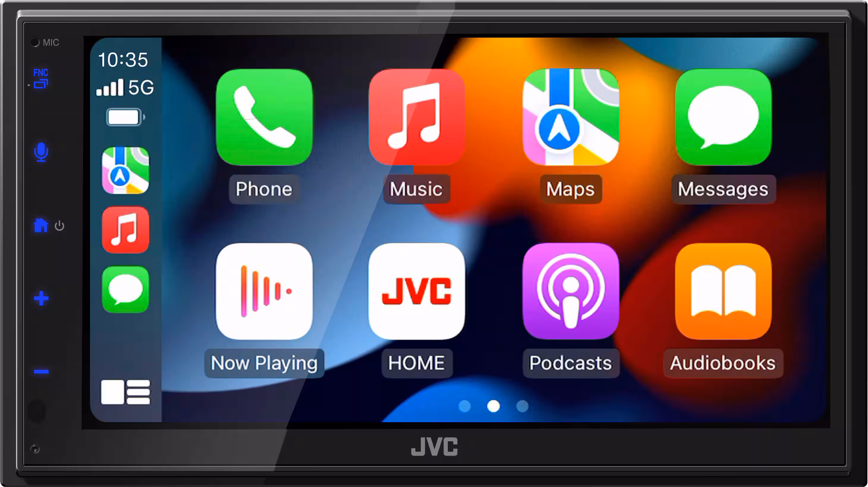 JVC - 6.8" Android Auto and Apple CarPlay Bluetooth Digital Media (DM) Receiver with Rear Camera input - Black