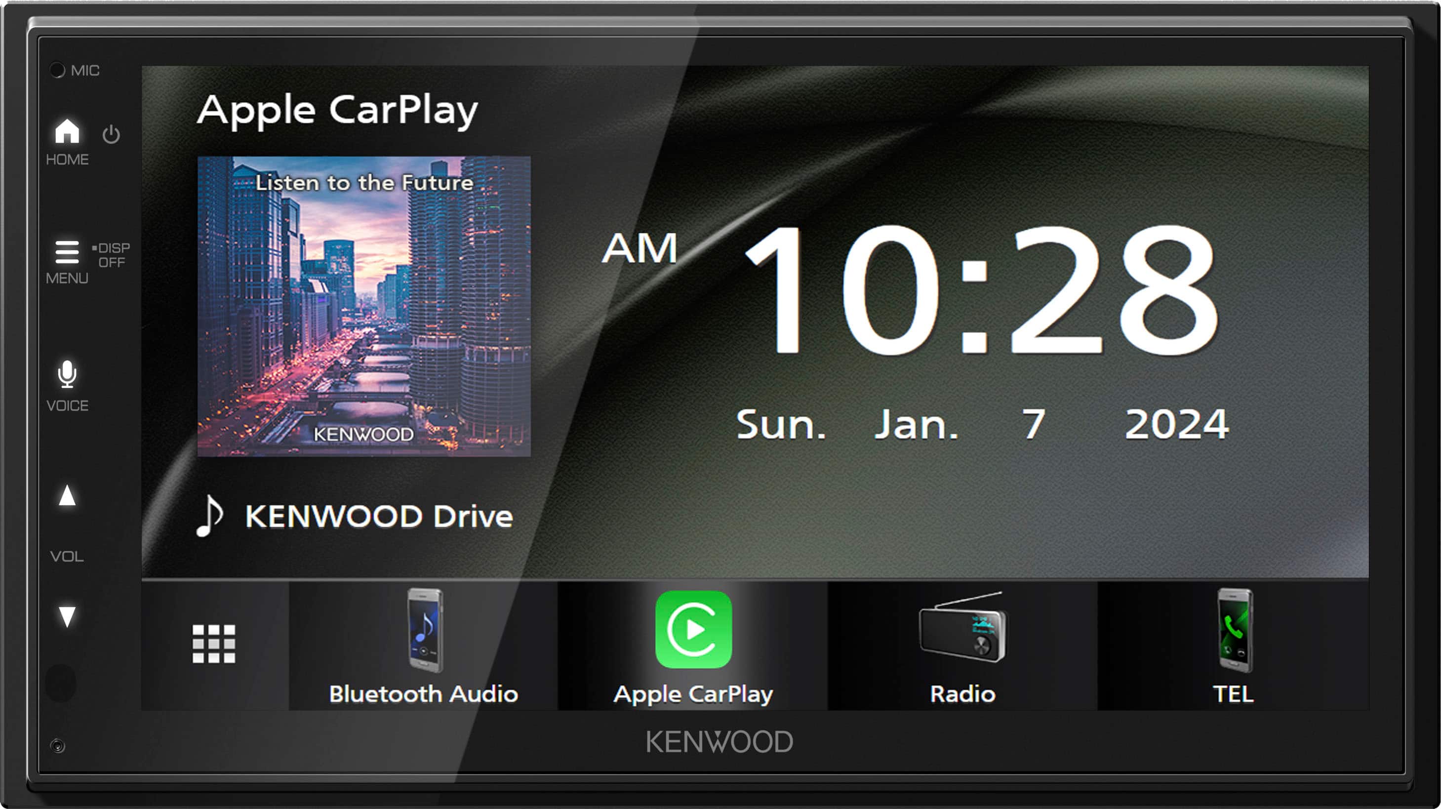 Kenwood - DMX4710S 6.8" Multimedia Receiver with wired Apple CarPlay and Android Auto - Black