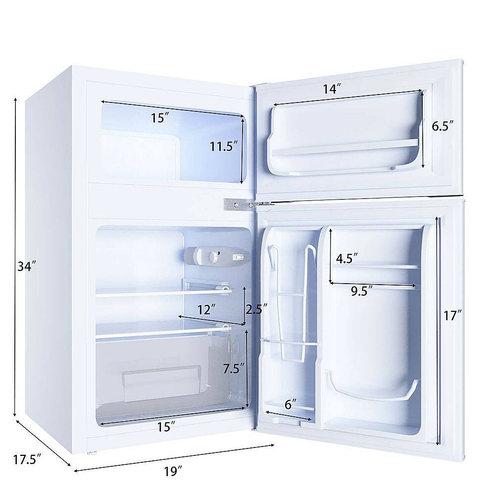 Costway - Refrigerator Small Freezer Cooler Fridge Compact 3.2 cu ft. Unit - White - Image 10
