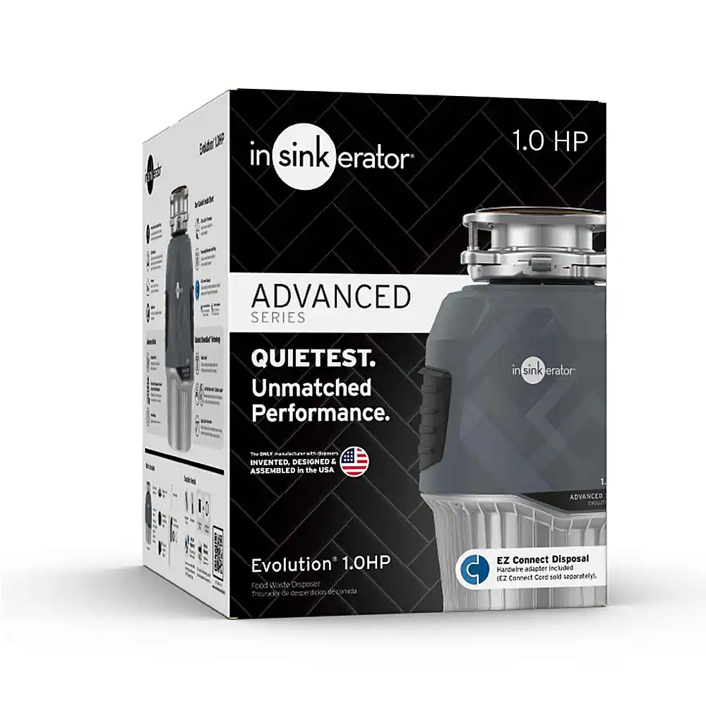 InSinkerator - Evolution Series 1 HP Continuous Feed Garbage Disposer with Power Cord - Gray - Image 2