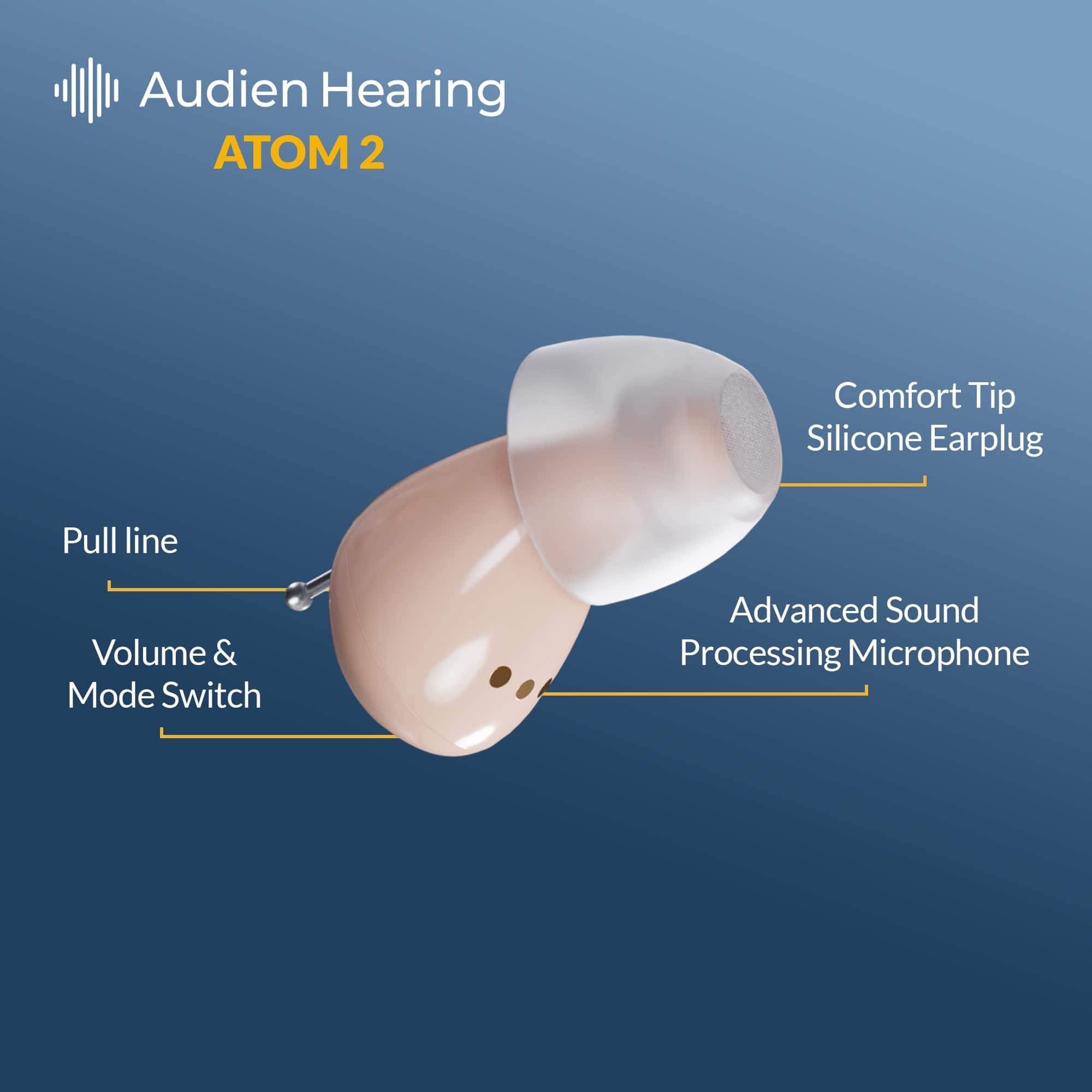 Audien Hearing - Audien Atom 2 OTC Hearing Aids - Beige - Image 6