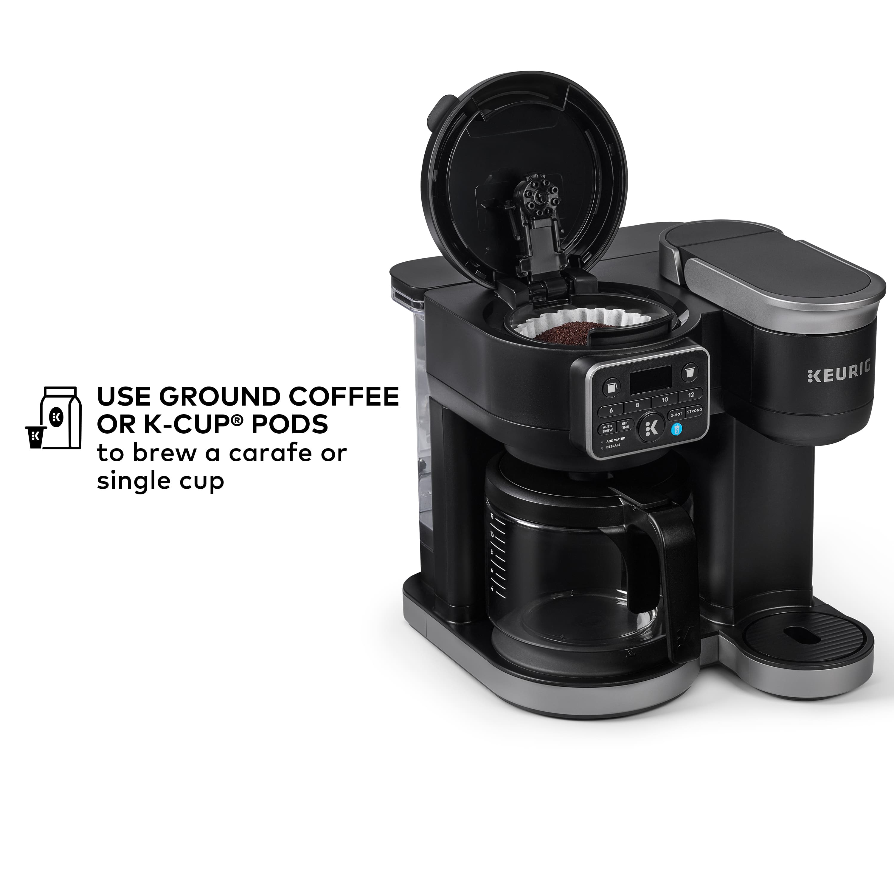 Keurig - K-Duo Single Serve & Carafe Coffee Maker - Black - Image 9