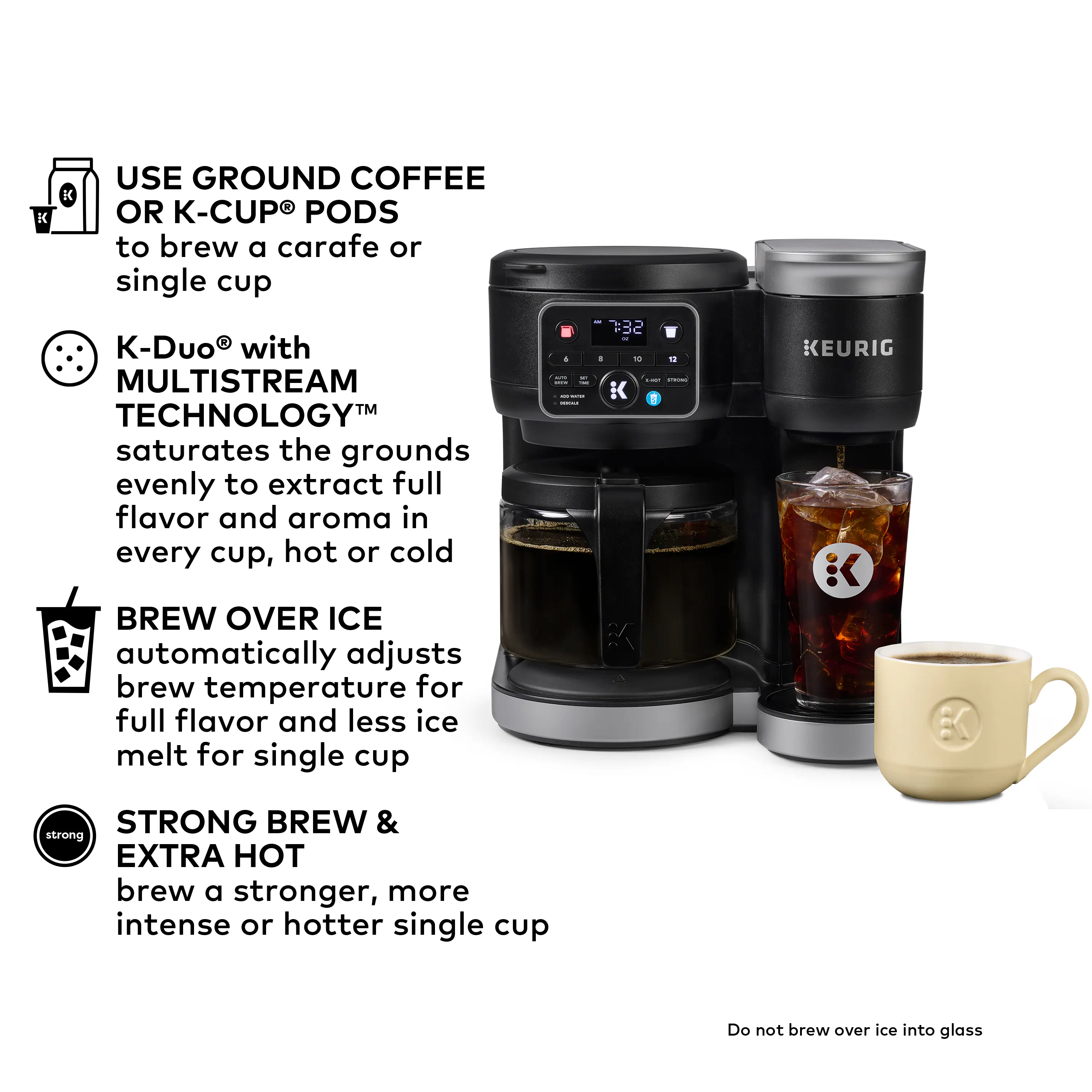 Keurig - K-Duo Single Serve & Carafe Coffee Maker - Black - Image 11