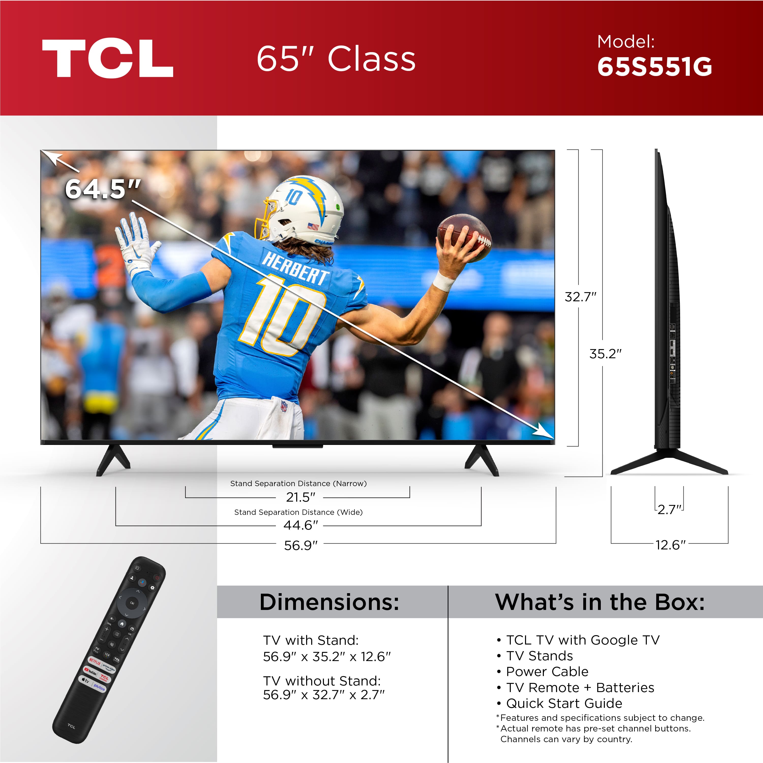 TCL - 65" Class S5-Series 4K UHD HDR LED Smart Google TV (2024) - Image 5