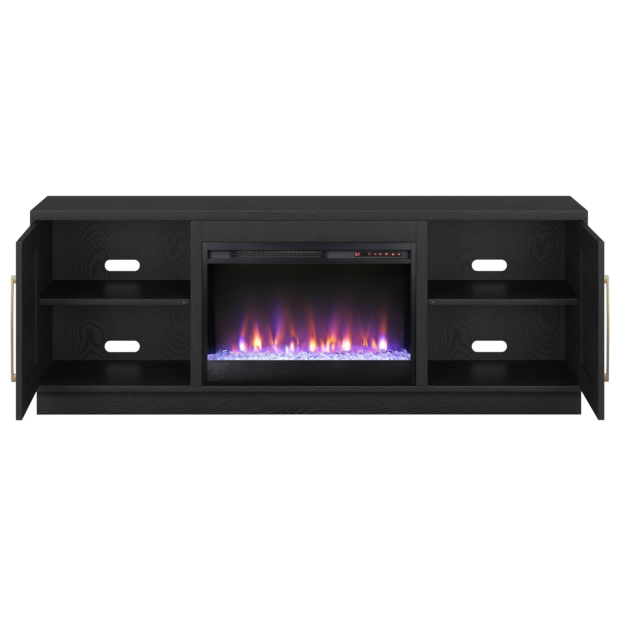 Camden&Wells - Cove Crystal Fireplace TV Stand for Most TVs up to 75" - Obsidian - Image 5