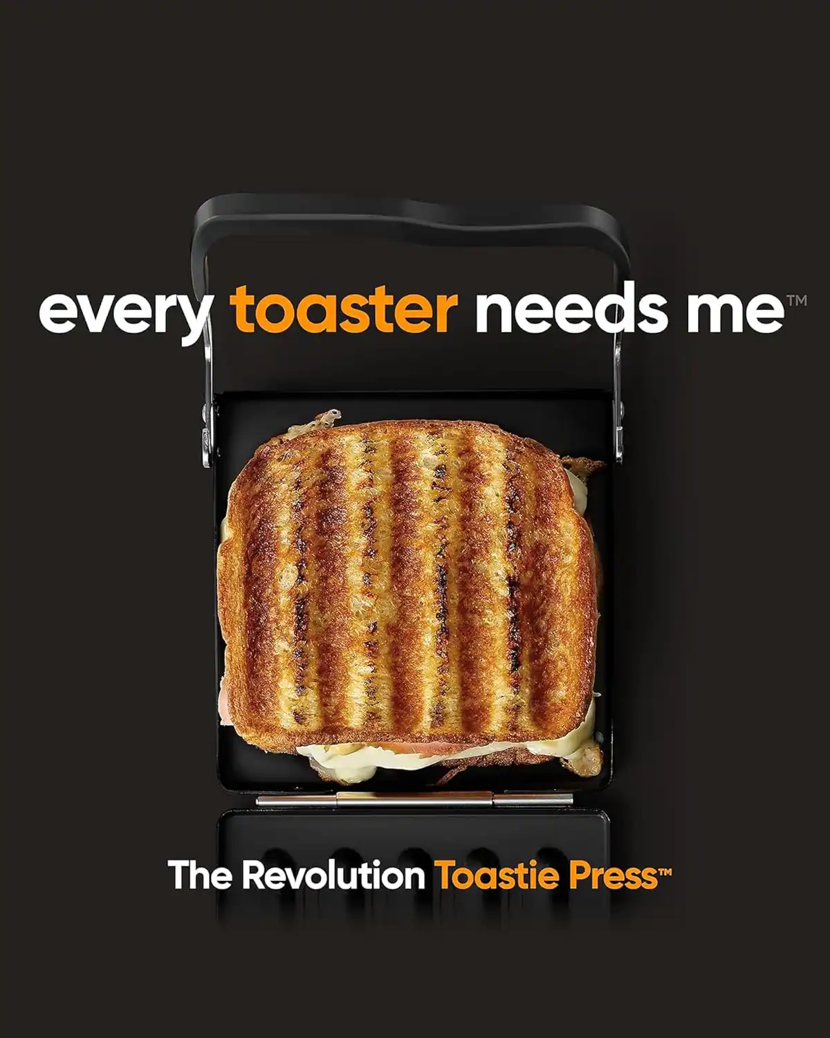 Revolution Cooking - Toastie Press (Works With All Toasters) Conveniently Toast Delicious Quesadillas, Paninis, and Grilled Cheese - Black - Image 6