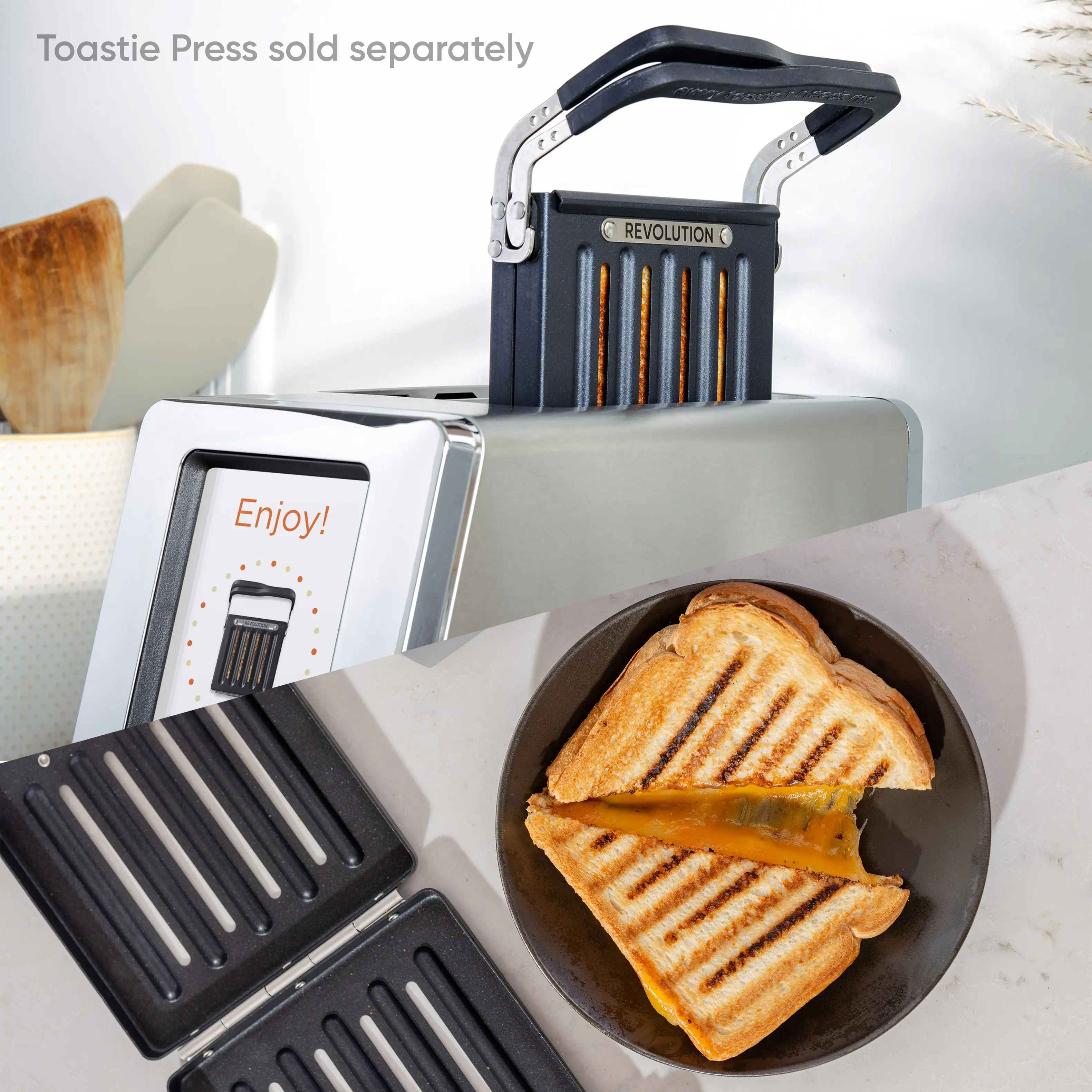 Revolution Cooking - 2-Slice High-Speed InstaGLO R180 Connect Smart Digital Touchscreen Toaster with WiFi, Weather Widget, Patented Tech - Stainless Steel - Image 11