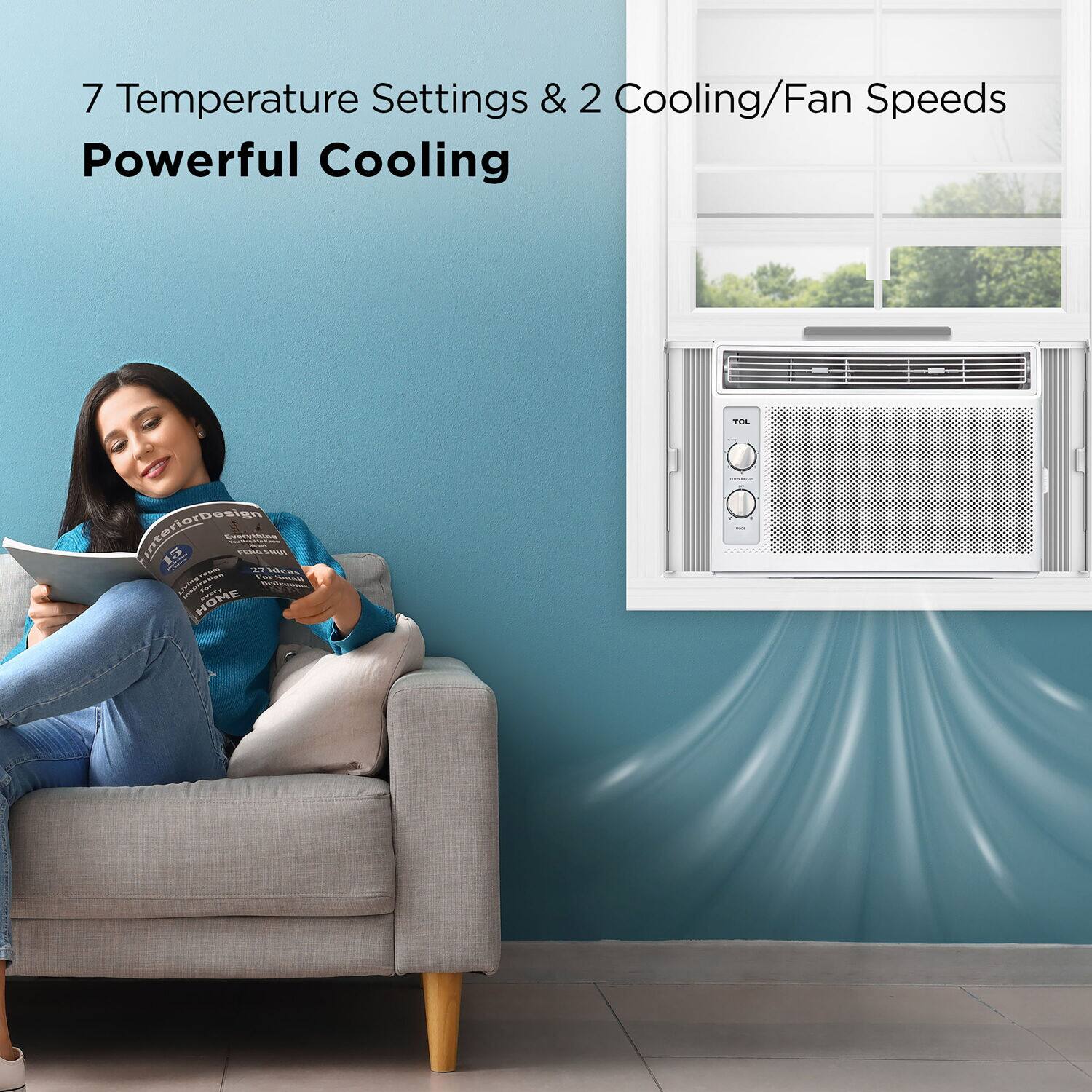 TCL - 150 Sq. Ft. 5,000 BTU Window Air Conditioner with Mechanical Controls - white - Image 5