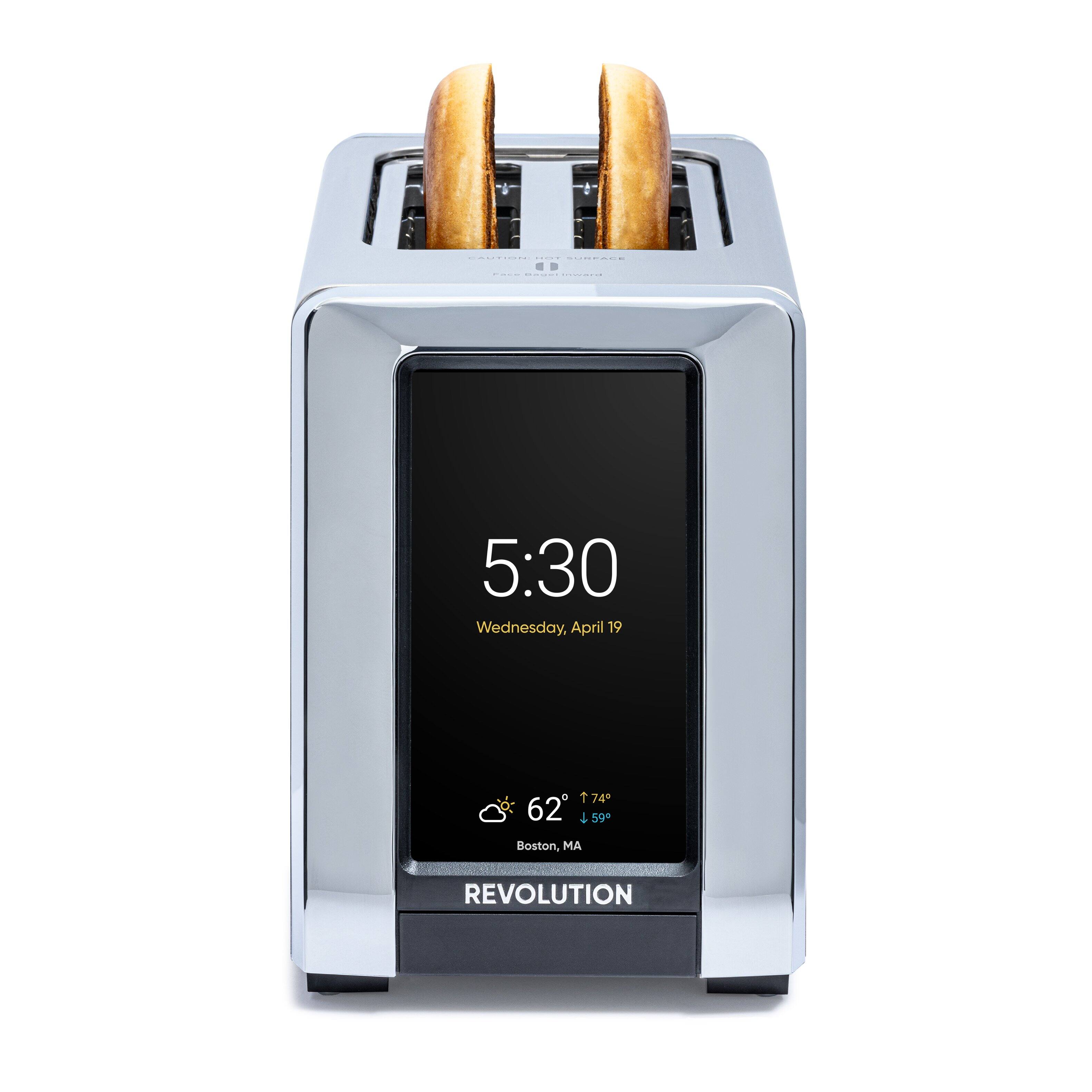 Revolution Cooking - 2-Slice High-Speed InstaGLO R180 Connect Smart Digital Touchscreen Toaster with WiFi, Weather Widget, Patented Tech - Stainless Steel - Image 13