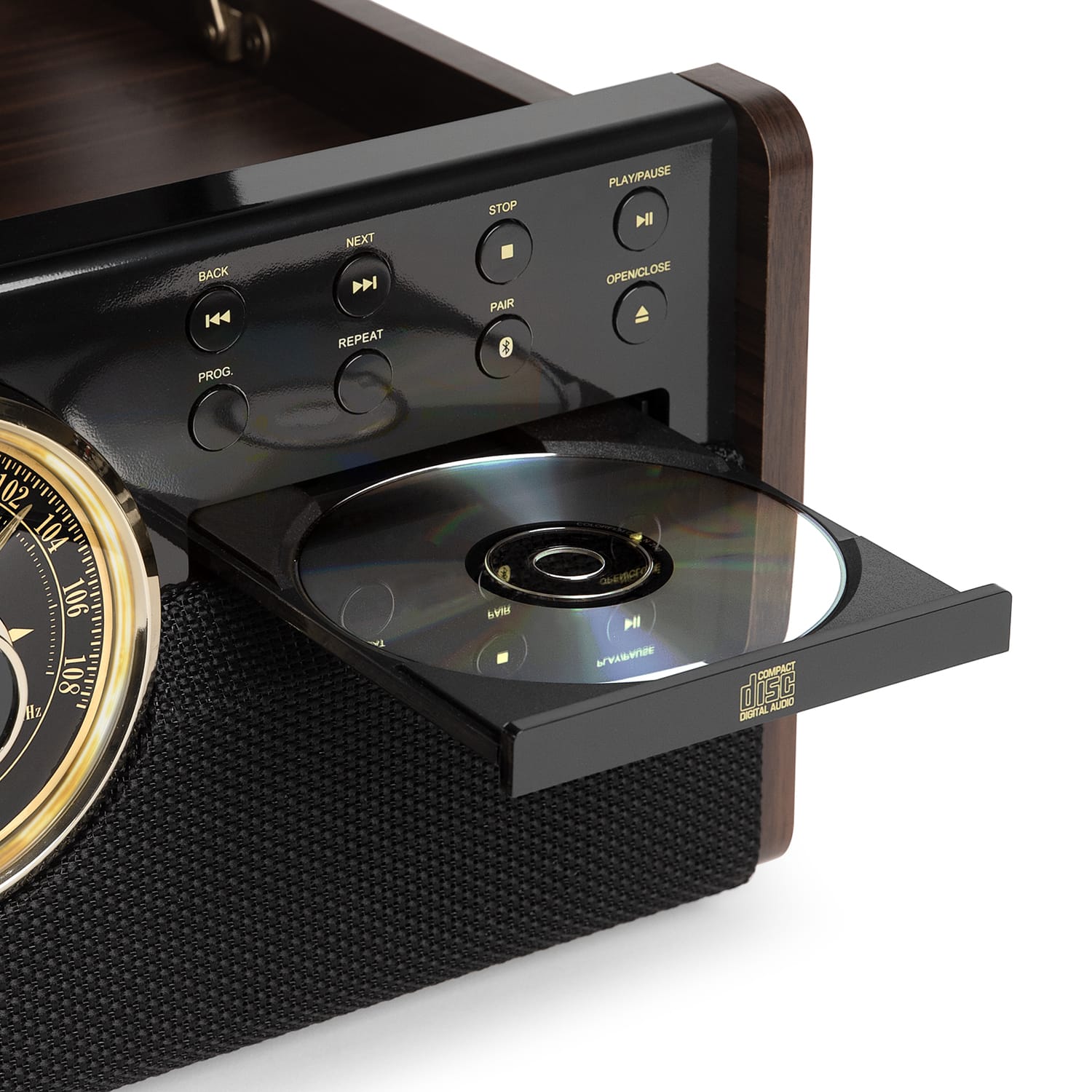 Victrola - Empire Bluetooth 6-in-1 Record Player - Gold/Brown/Black - Image 6