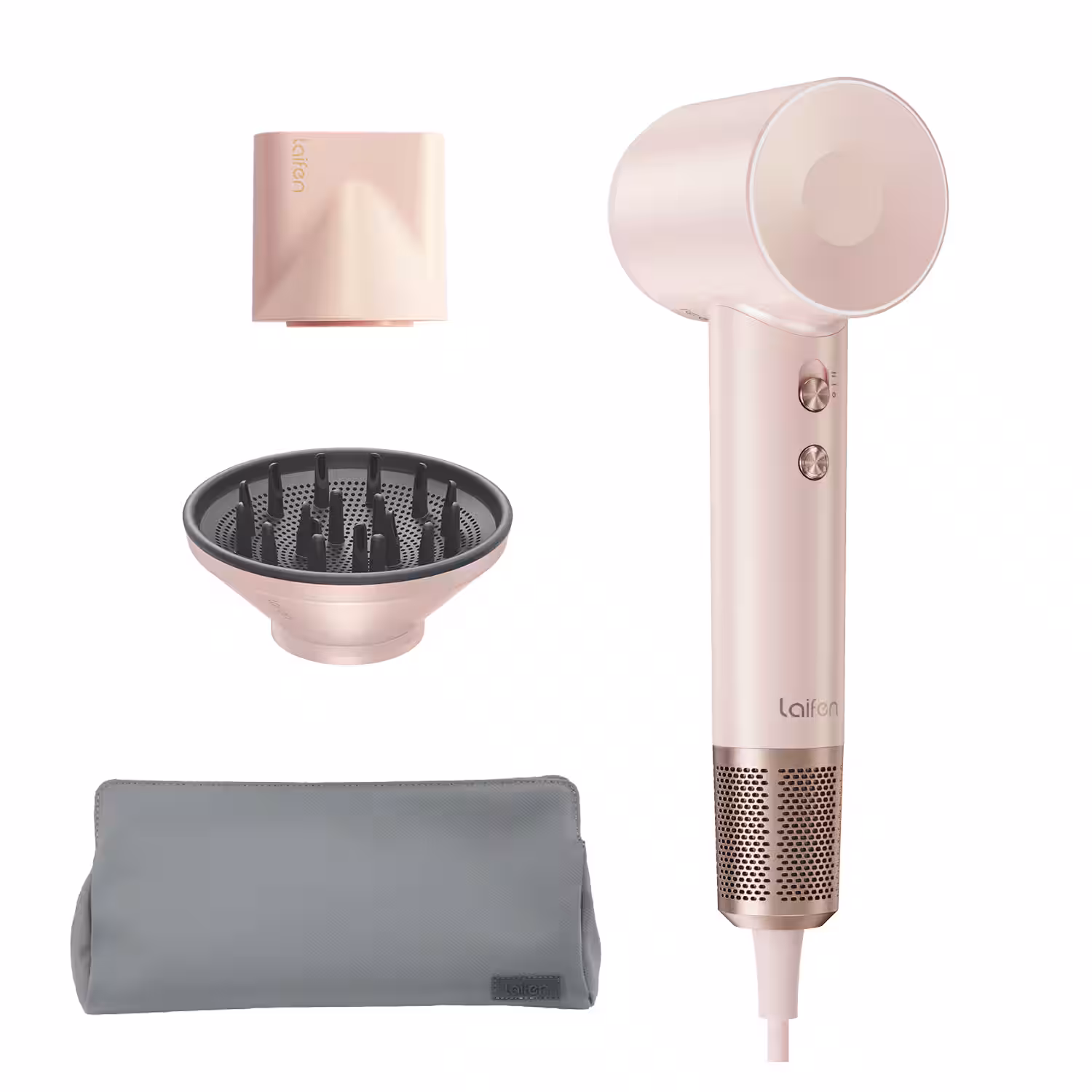 Laifen - SWIFT Premium Hair Dryer + Bag (2 nozzles) - Pink
