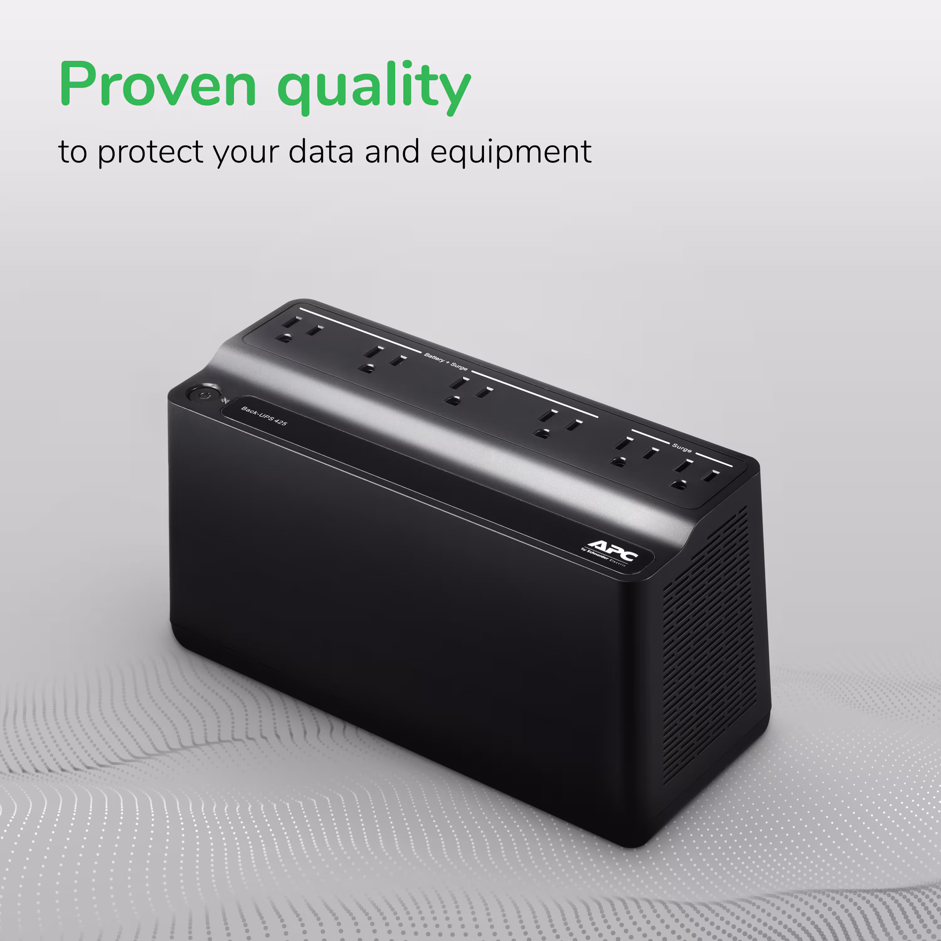 APC - Back-UPS 425VA, 120V, 6 NEMA outlets (2 surge) - Black - Image 4