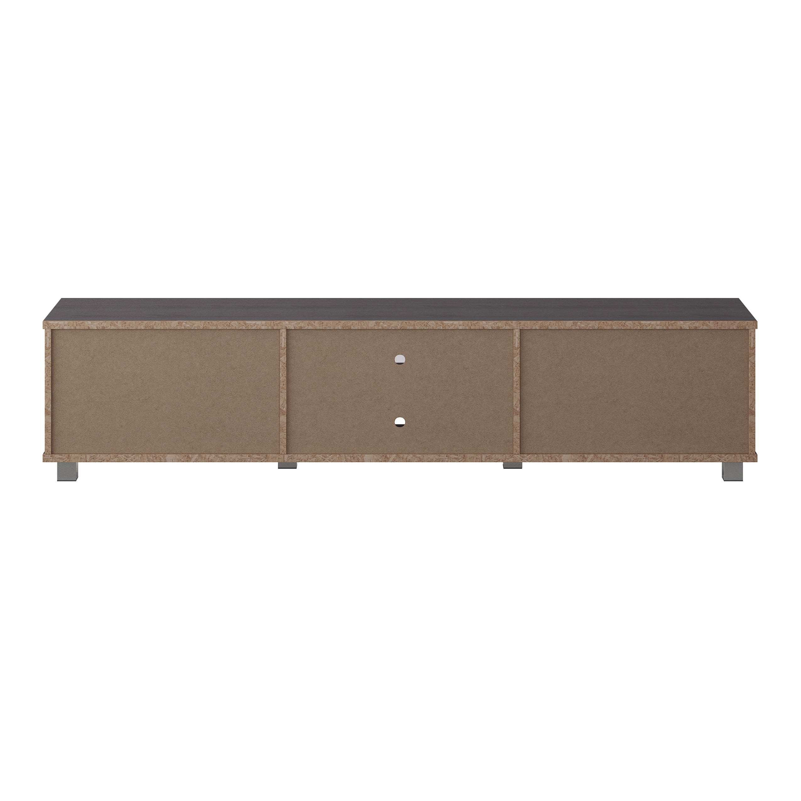 CorLiving - Hollywood Collection TV Stand with Open and Closed Cabinets for Most TVs up to 85" - Dark Gray - Image 6