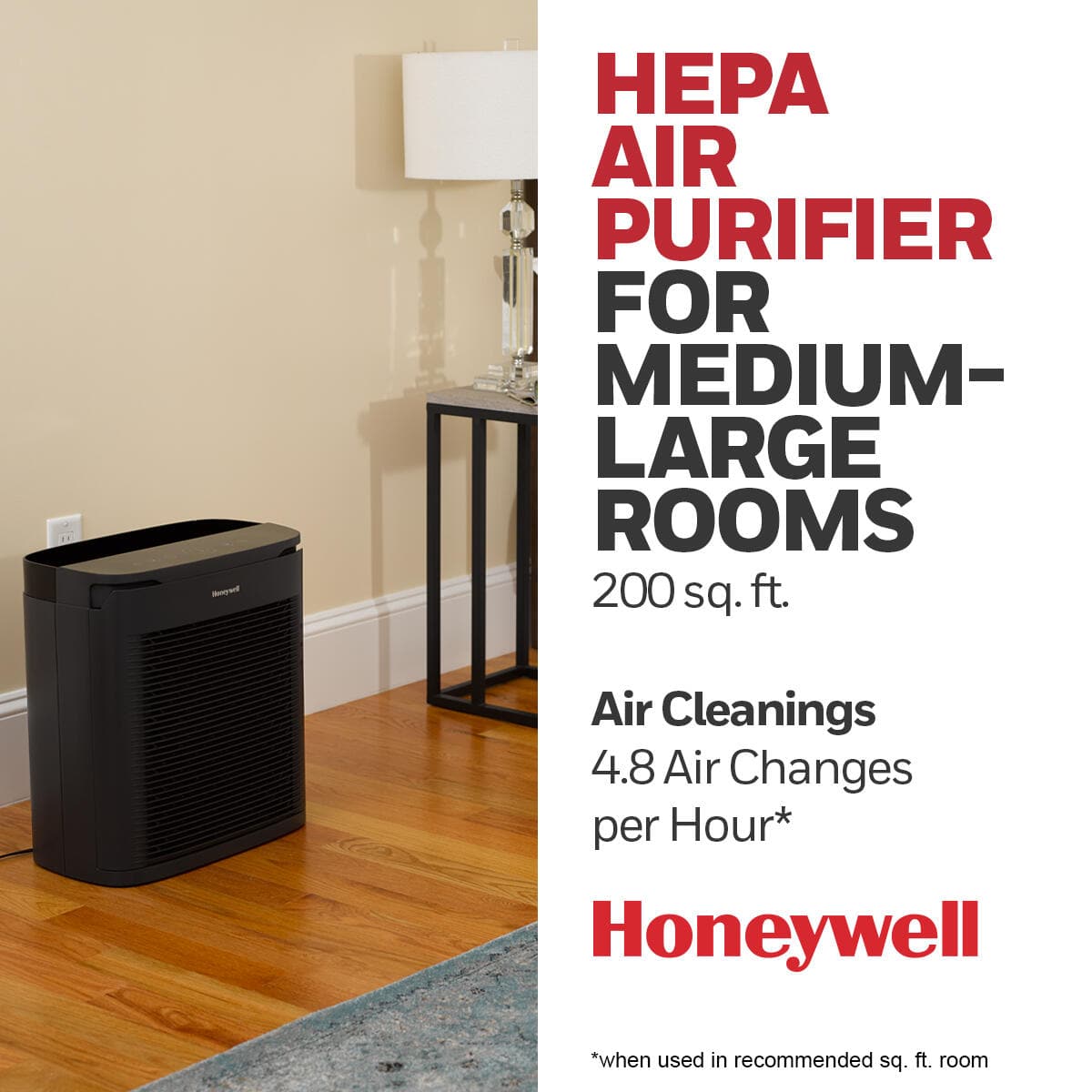 Honeywell - PowerPlus HEPA Air Purifier - Black - Image 3