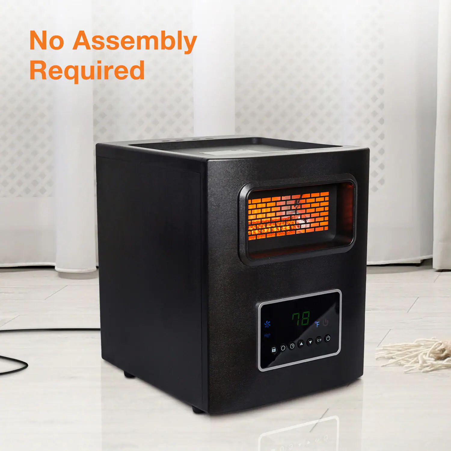 Lifesmart - 4-Wrapped Element Infrared Heater with USB Charging - Black - Image 5