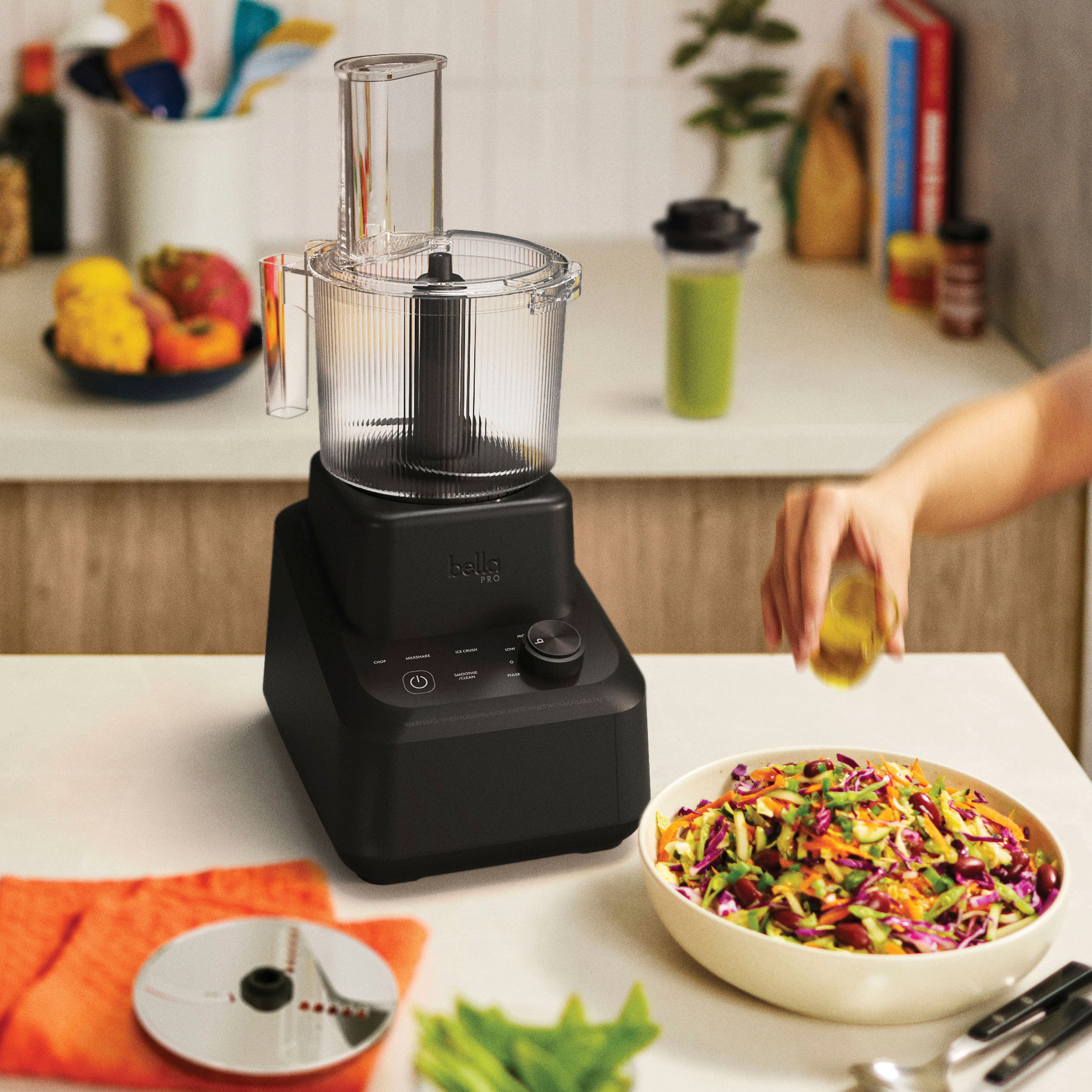 bella PRO - MasterBlend 3-in-1 Prep System with Blender, Personal Blender & Food Processor - Black Wash - Image 12