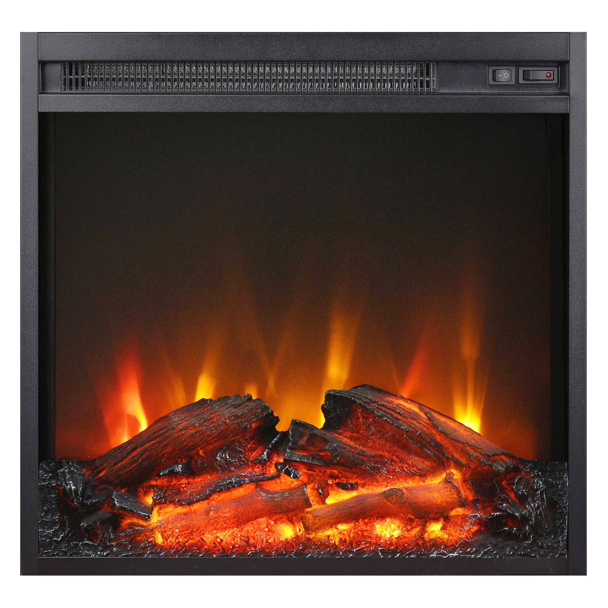 Camden&Wells - Quincy Log Fireplace TV Stand for Most TVs up to 65" - Alder Brown - Image 6