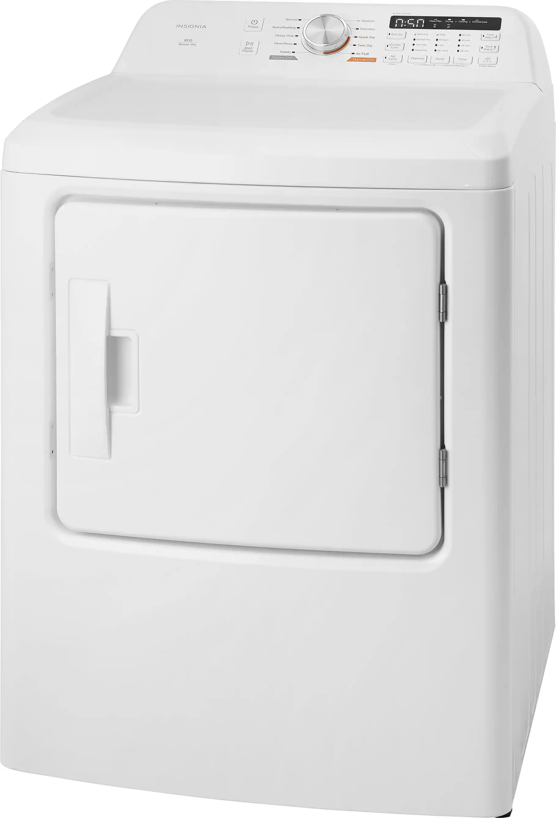 Insignia™ - 7 Cu. Ft. Electric Dryer with Sensor Dry - White - Image 3