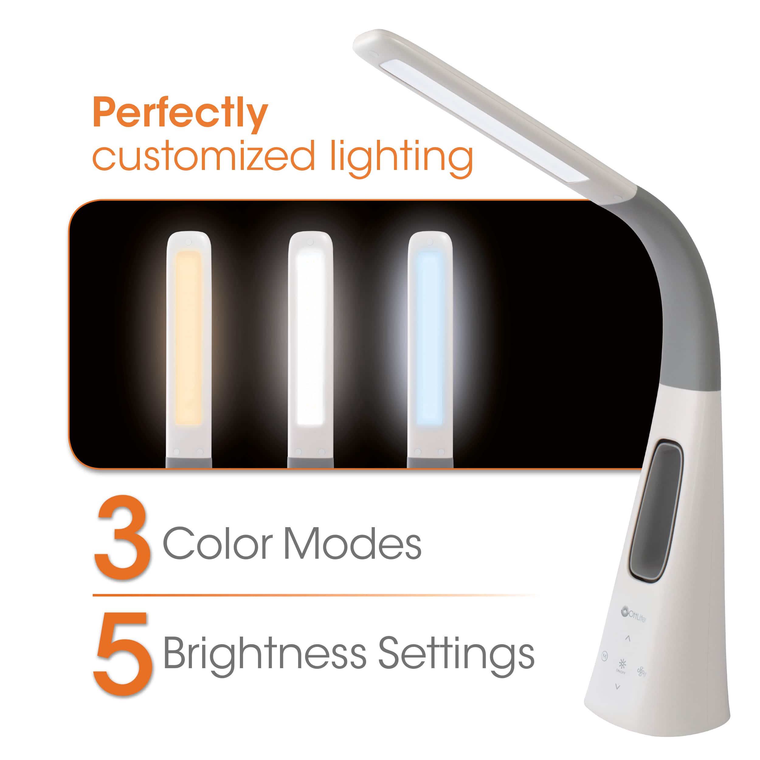 OttLite - Cool Breeze LED Fan Lamp - White - Image 9