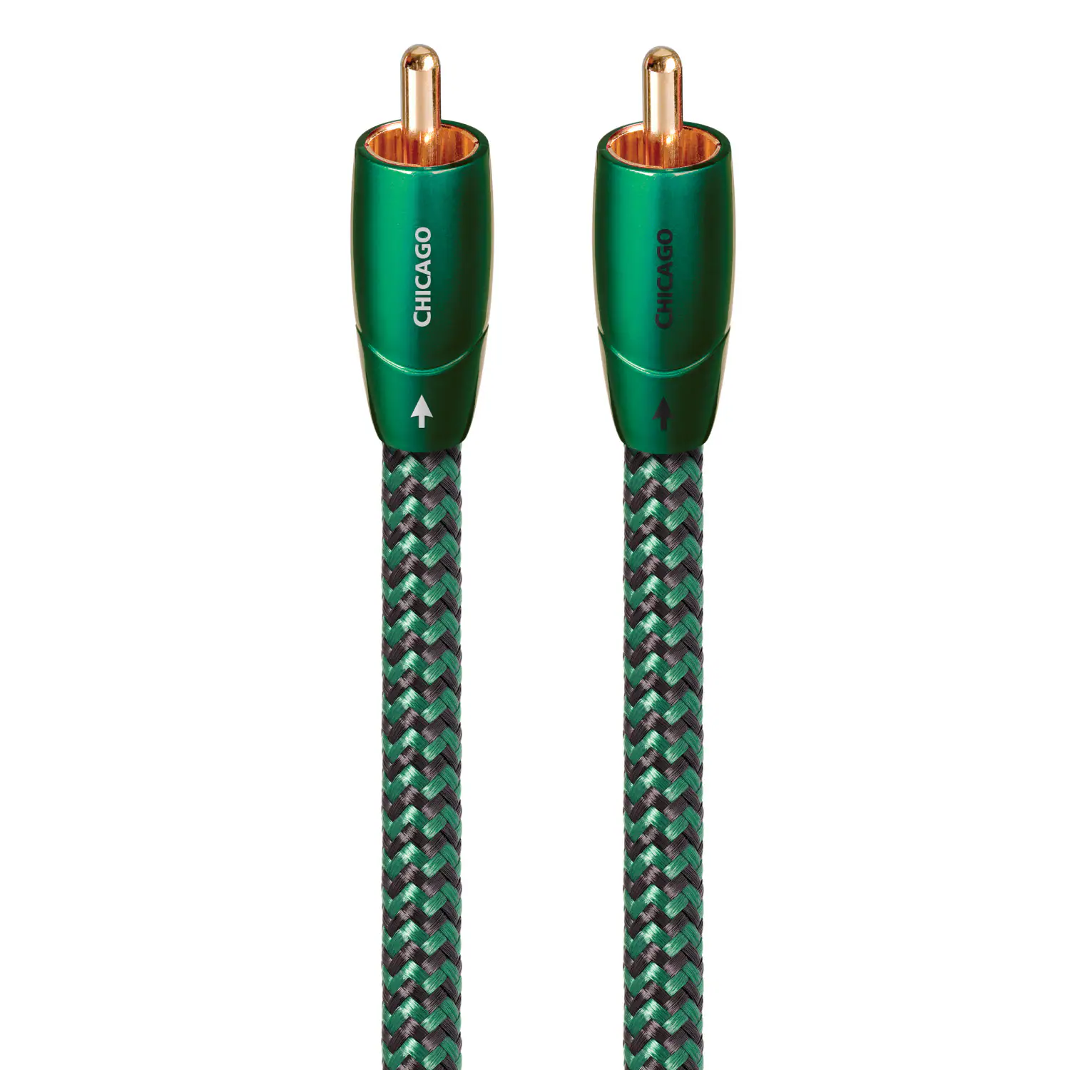 AudioQuest - Chicago RCA > RCA 4.9' Analog Audio Interconnect Cable - Green on Black