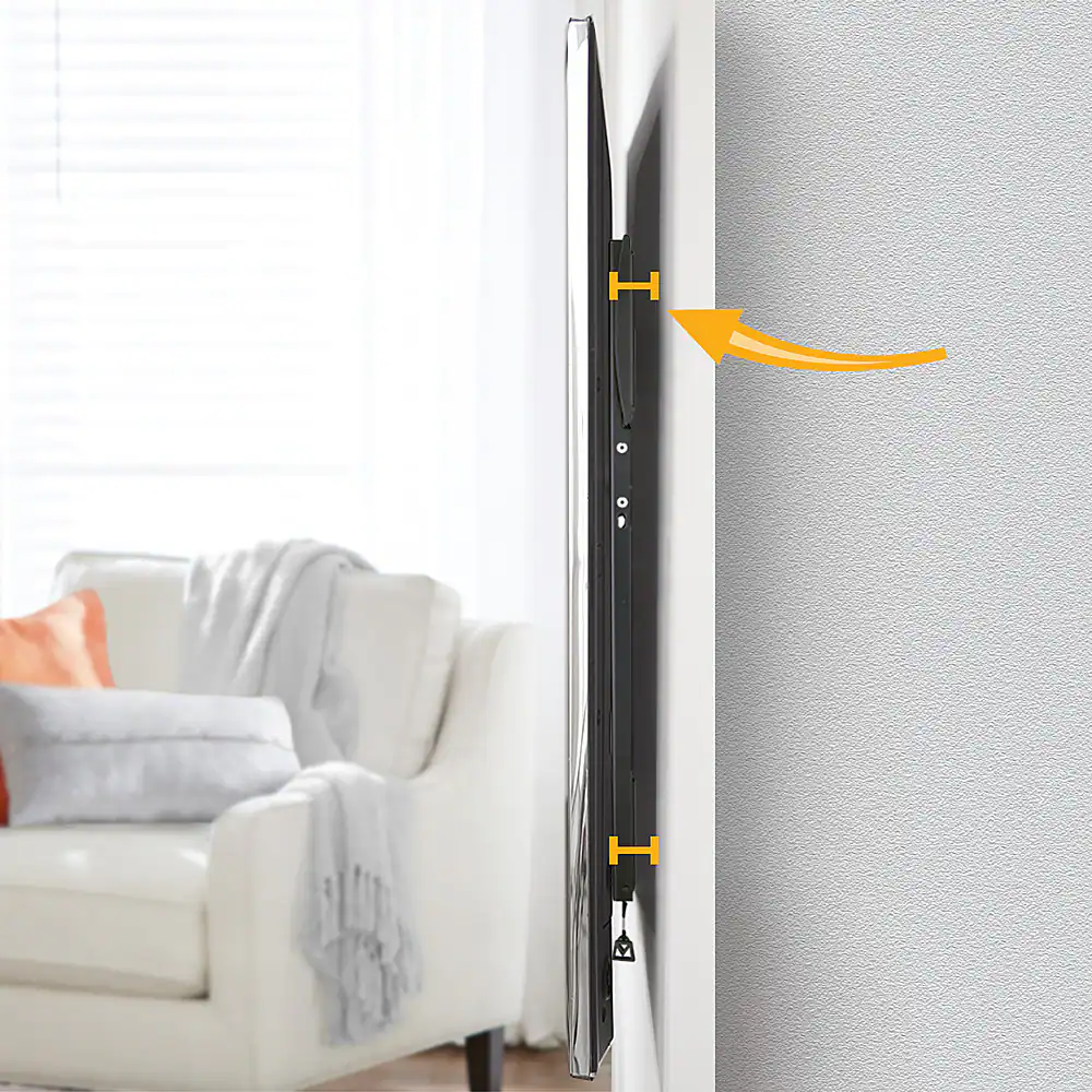 Sanus - Ultra Slim Fixed-Position TV Mount for TVs 40"-85" up to 150 lbs - Sits just 0.55" From the Wall - Lateral Shift - Black - Image 3