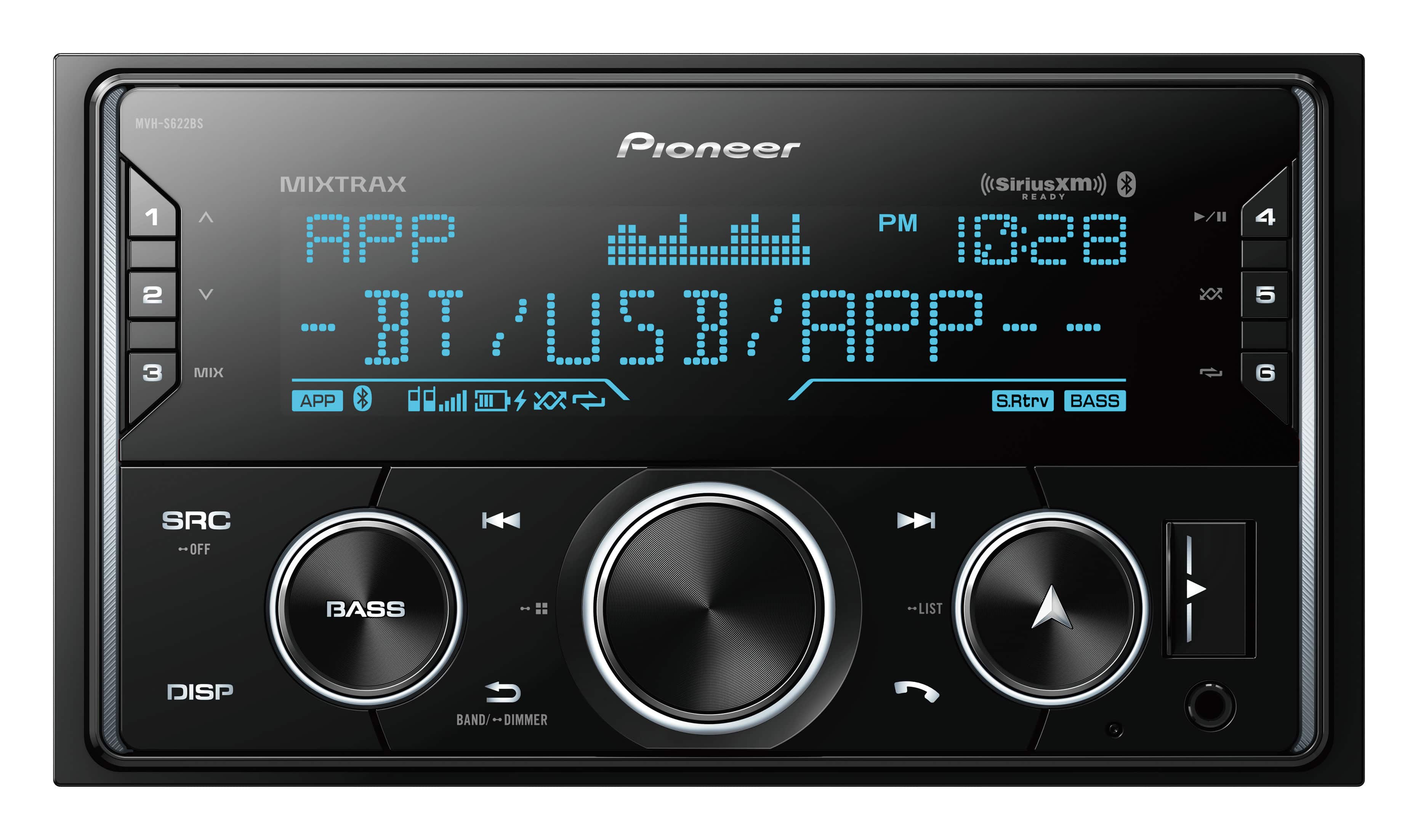 Pioneer - In-dash Bluetooth® Audio Digital Media (ADM) Receiver - Black