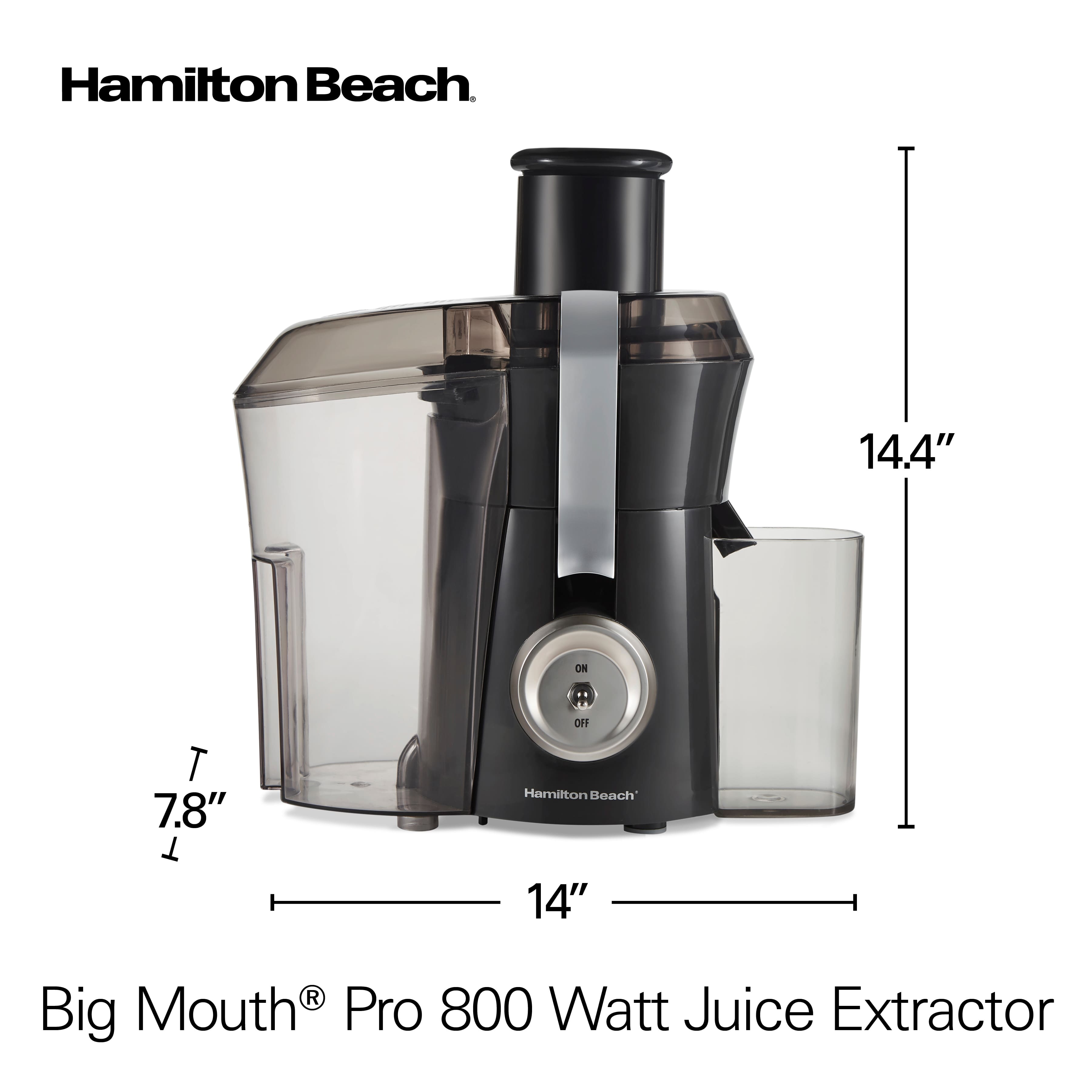 Hamilton Beach - Big Mouth Pro 800 Watt Juice Extractor - Black - Image 8